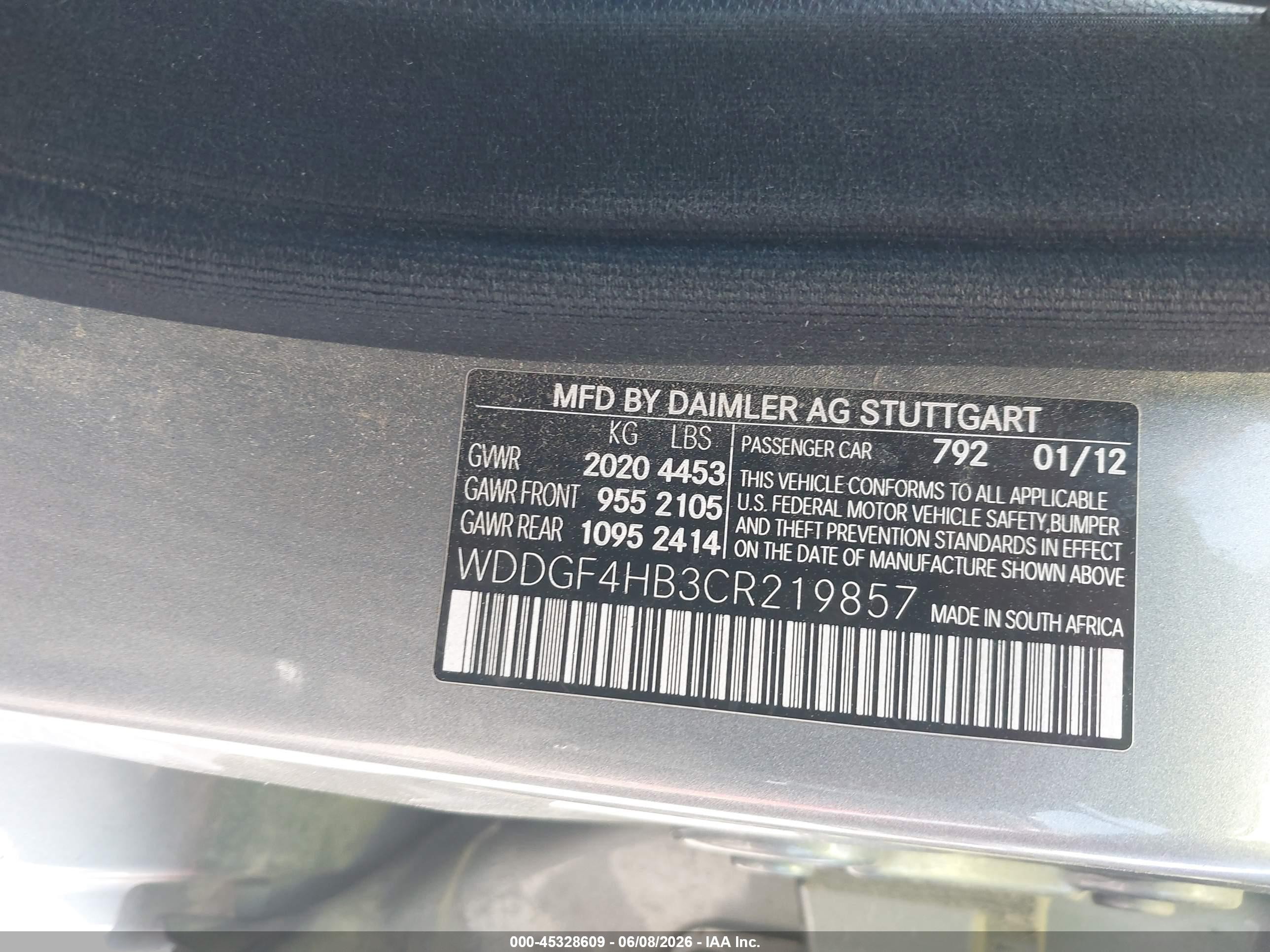 2012 Mercedes-benz C 250 Sport Gray vin: WDDGF4HB3CR219857