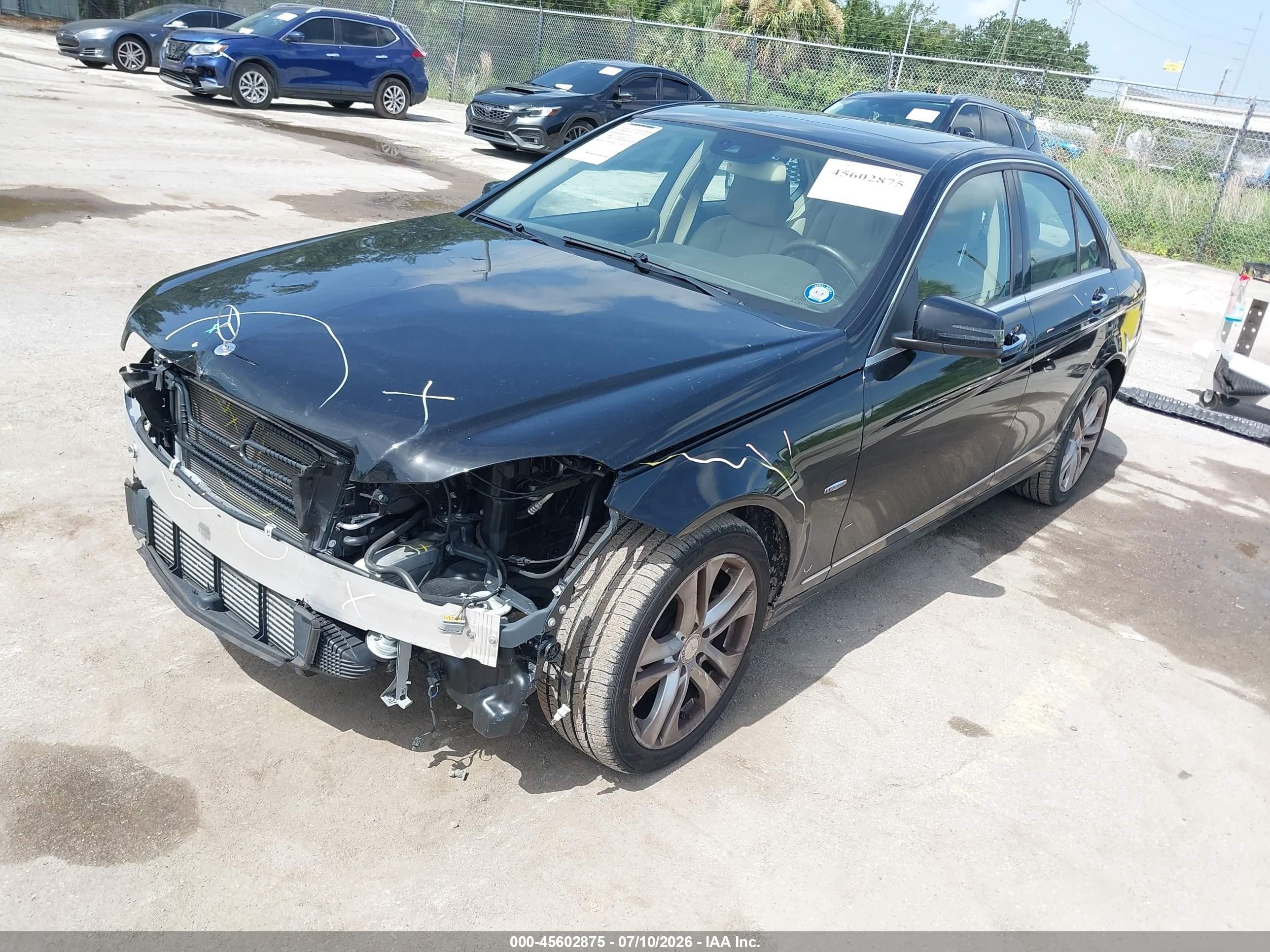 2012 Mercedes-benz C 250 Luxury Black vin: WDDGF4HB3CR223505