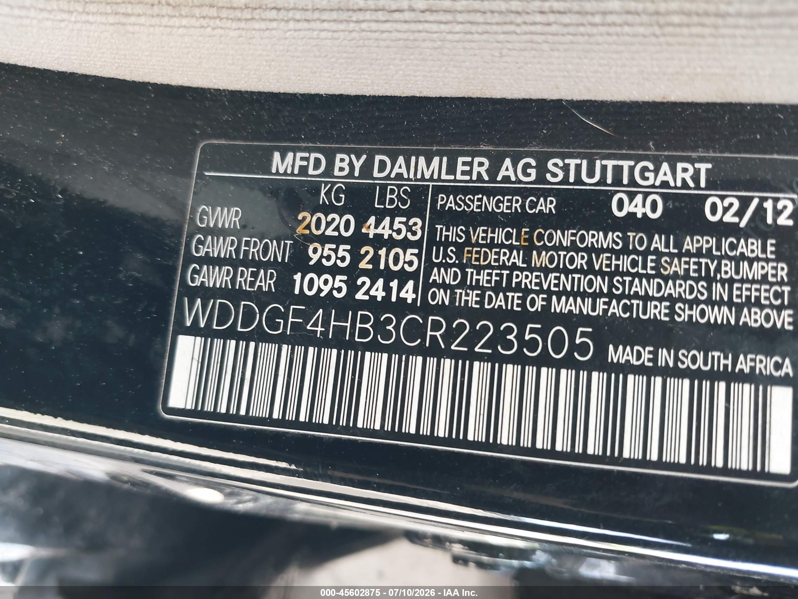 2012 Mercedes-benz C 250 Luxury Black vin: WDDGF4HB3CR223505