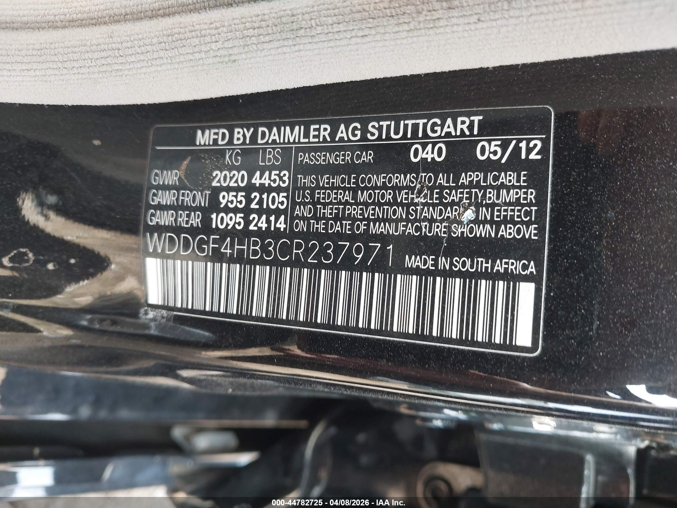 2012 Mercedes-benz C 250 Luxury Black vin: WDDGF4HB3CR237971