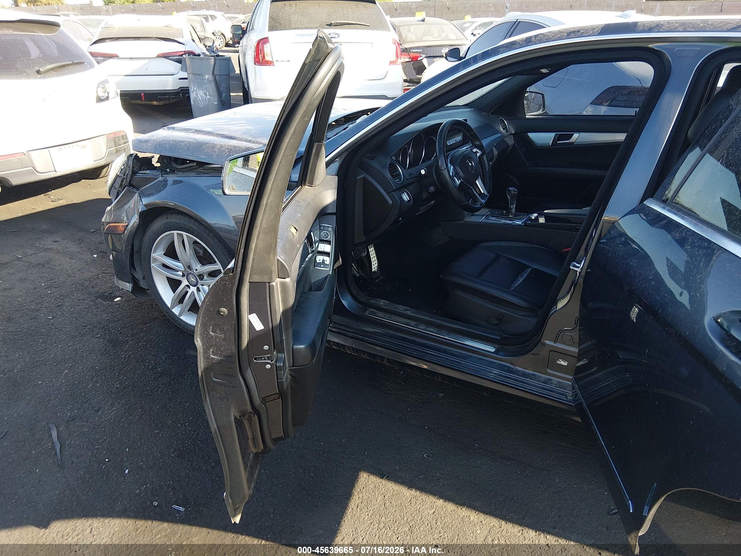 2013 Mercedes-benz C 250 Sport Gray vin: WDDGF4HB3DA789972