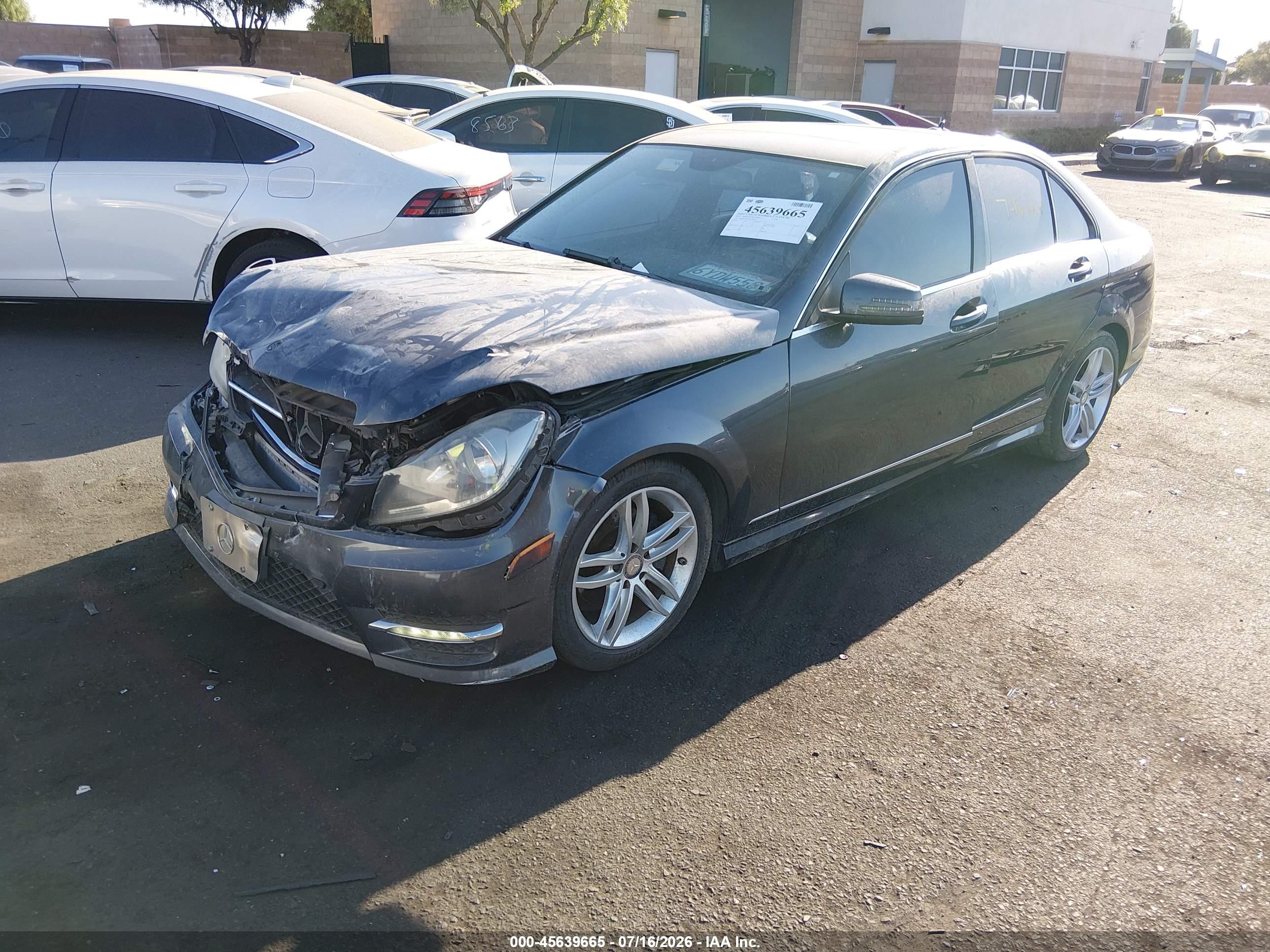 2013 Mercedes-benz C 250 Sport Gray vin: WDDGF4HB3DA789972