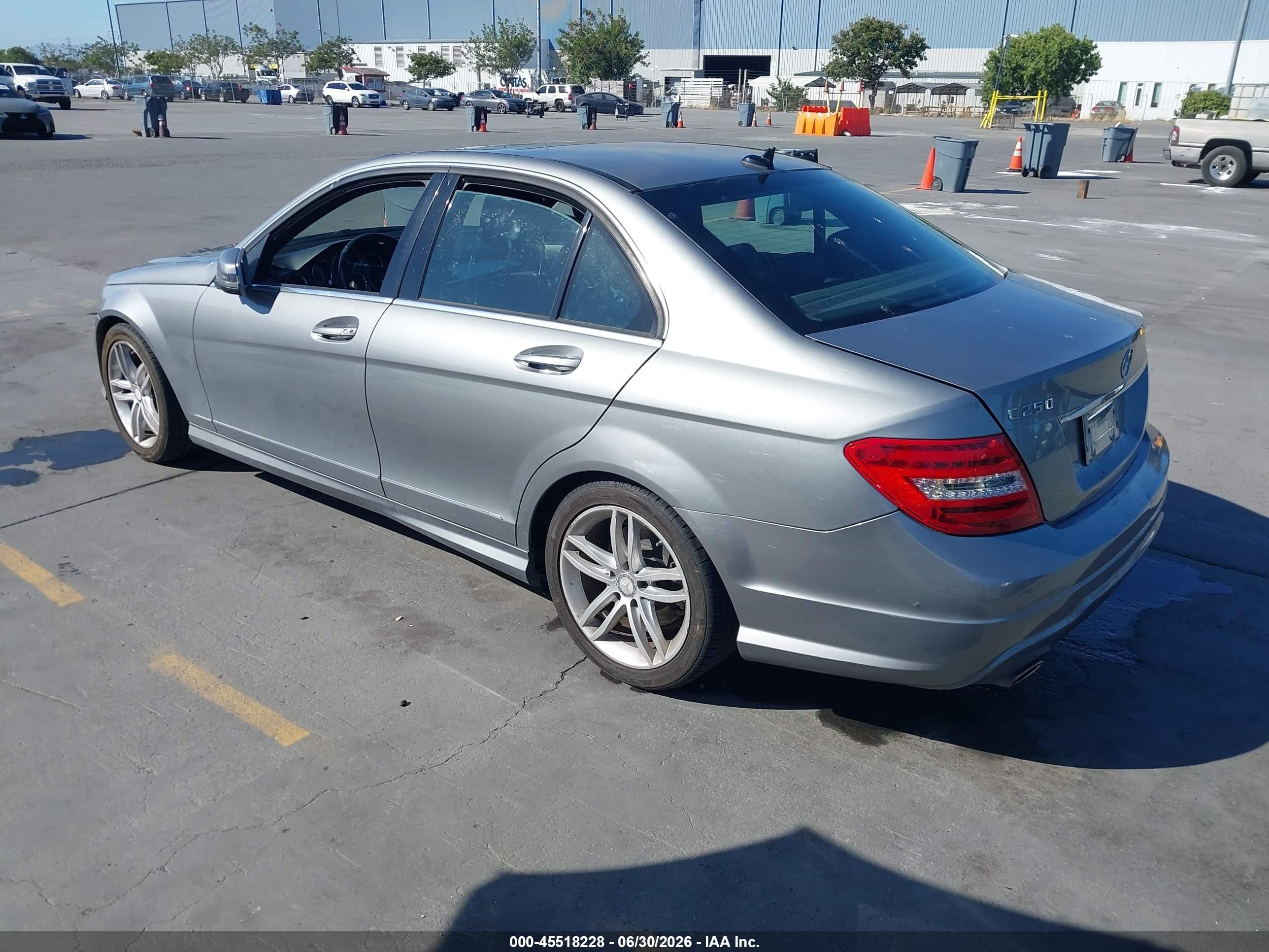 2013 Mercedes-benz C 250 Sport Silver vin: WDDGF4HB3DA866713
