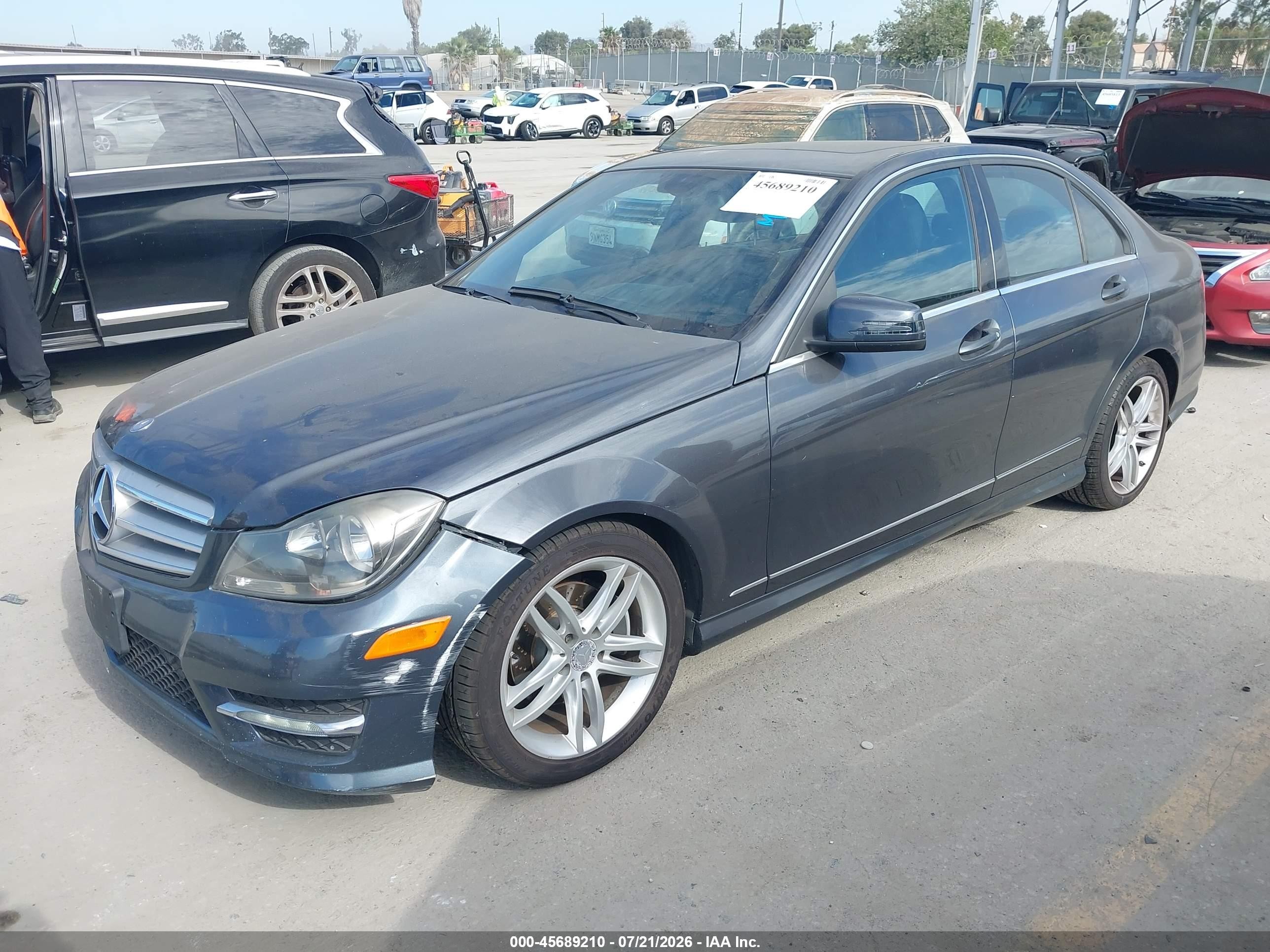 2013 Mercedes-benz C 250 Sport Black vin: WDDGF4HB3DR269935