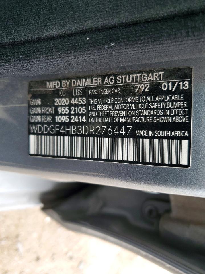2013 Mercedes-benz C 250 Gray vin: WDDGF4HB3DR276447