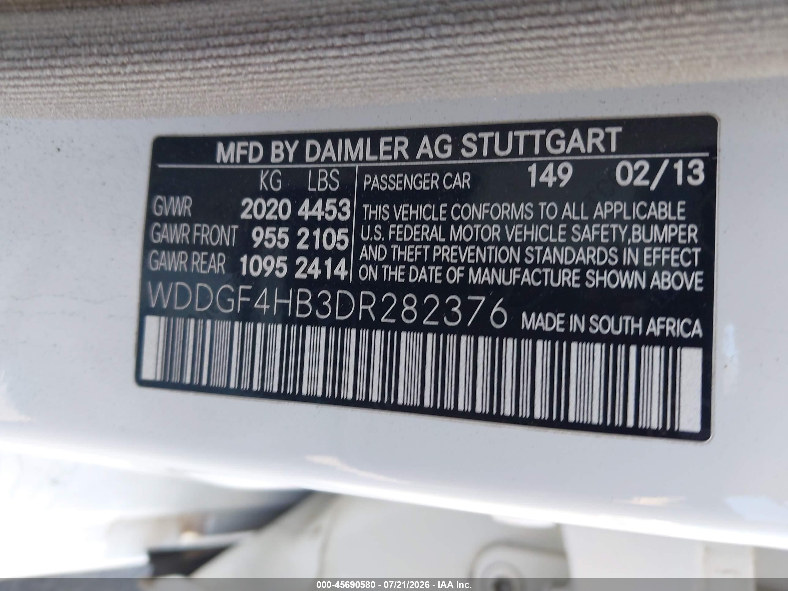 2013 Mercedes-benz C 250 Sport White vin: WDDGF4HB3DR282376