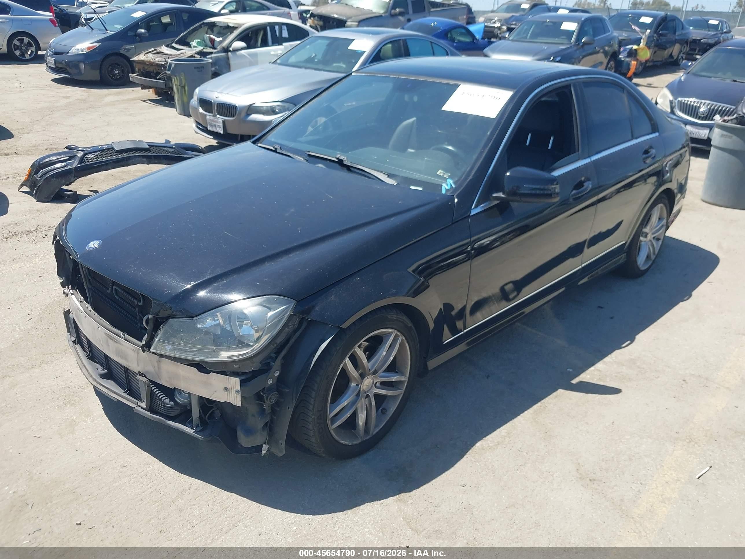 2013 Mercedes-benz C 250 Sport Black vin: WDDGF4HB3DR287030