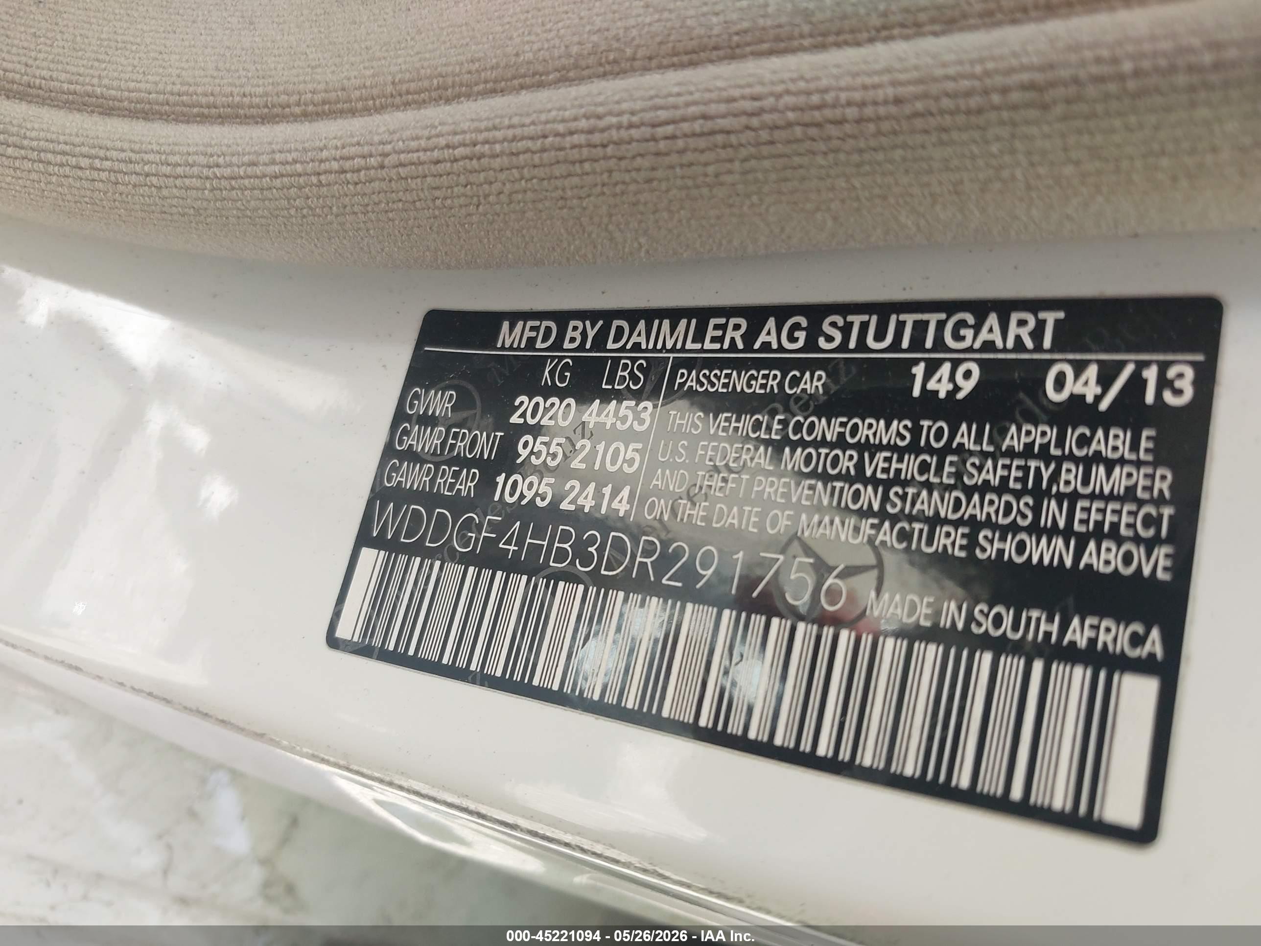2013 Mercedes-benz C 250 Sport White vin: WDDGF4HB3DR291756