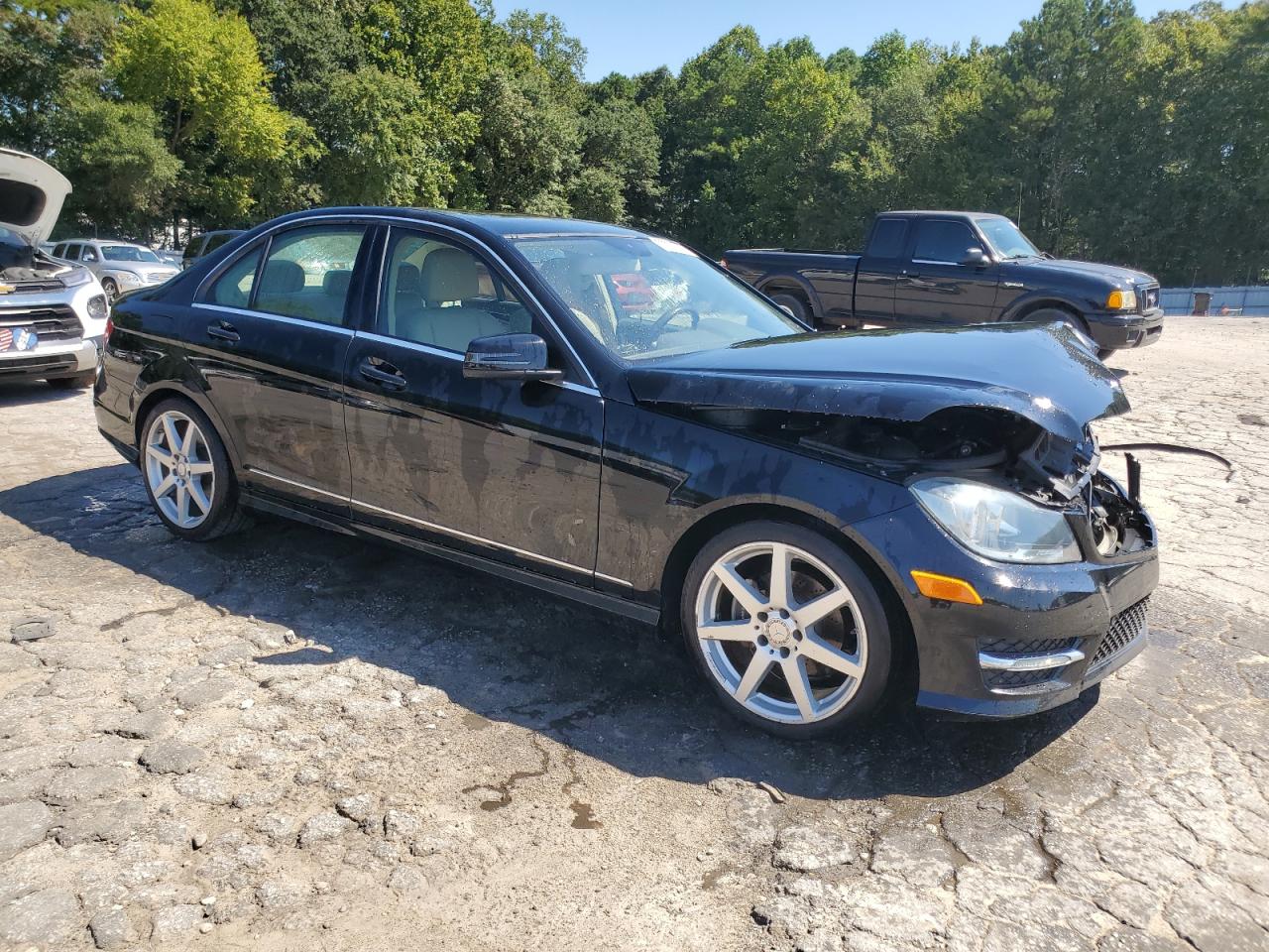2014 Mercedes-benz C 250 Black vin: WDDGF4HB3EA933053