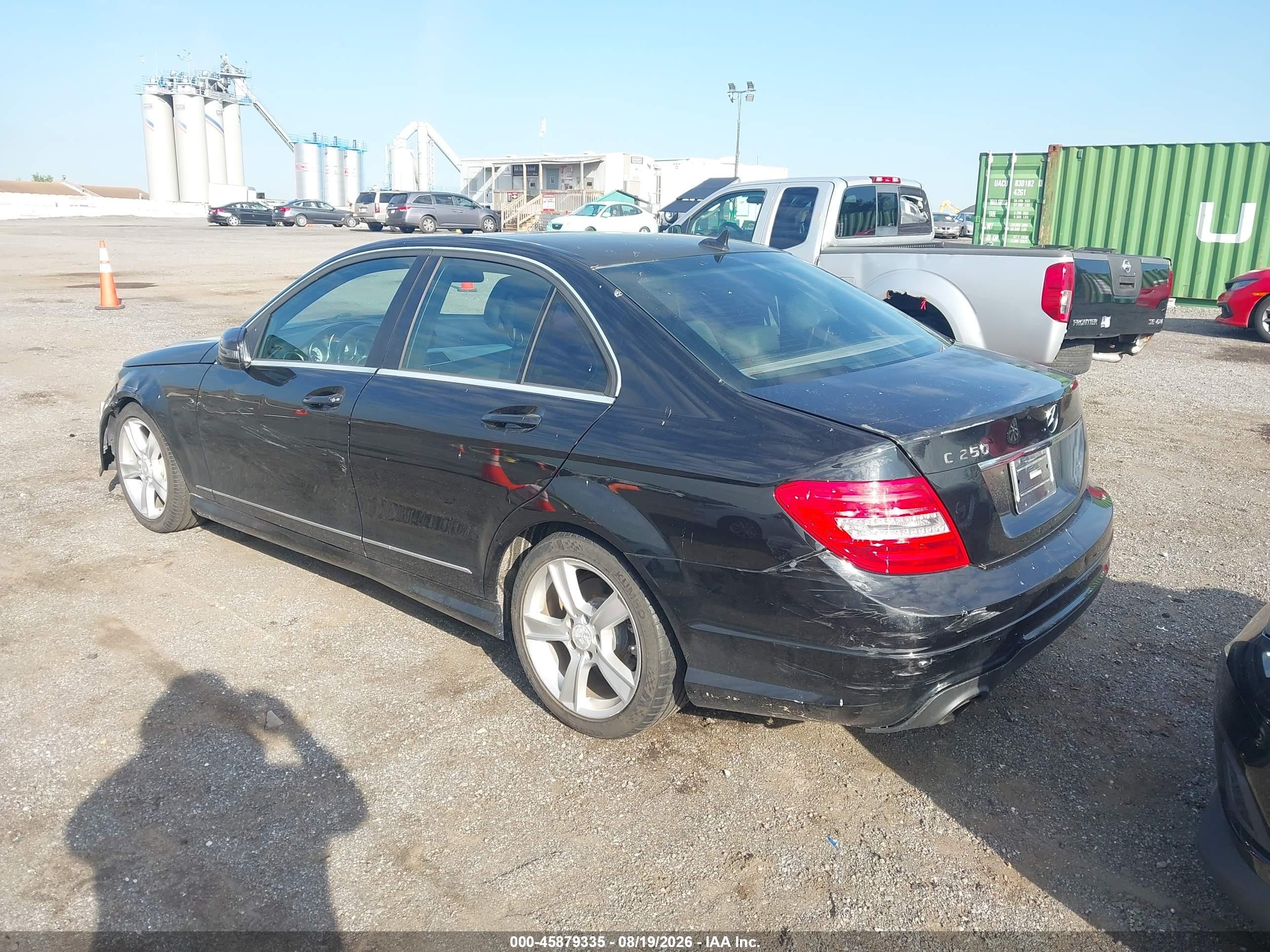 2014 Mercedes-benz C 250 Sport Black vin: WDDGF4HB3EA954694