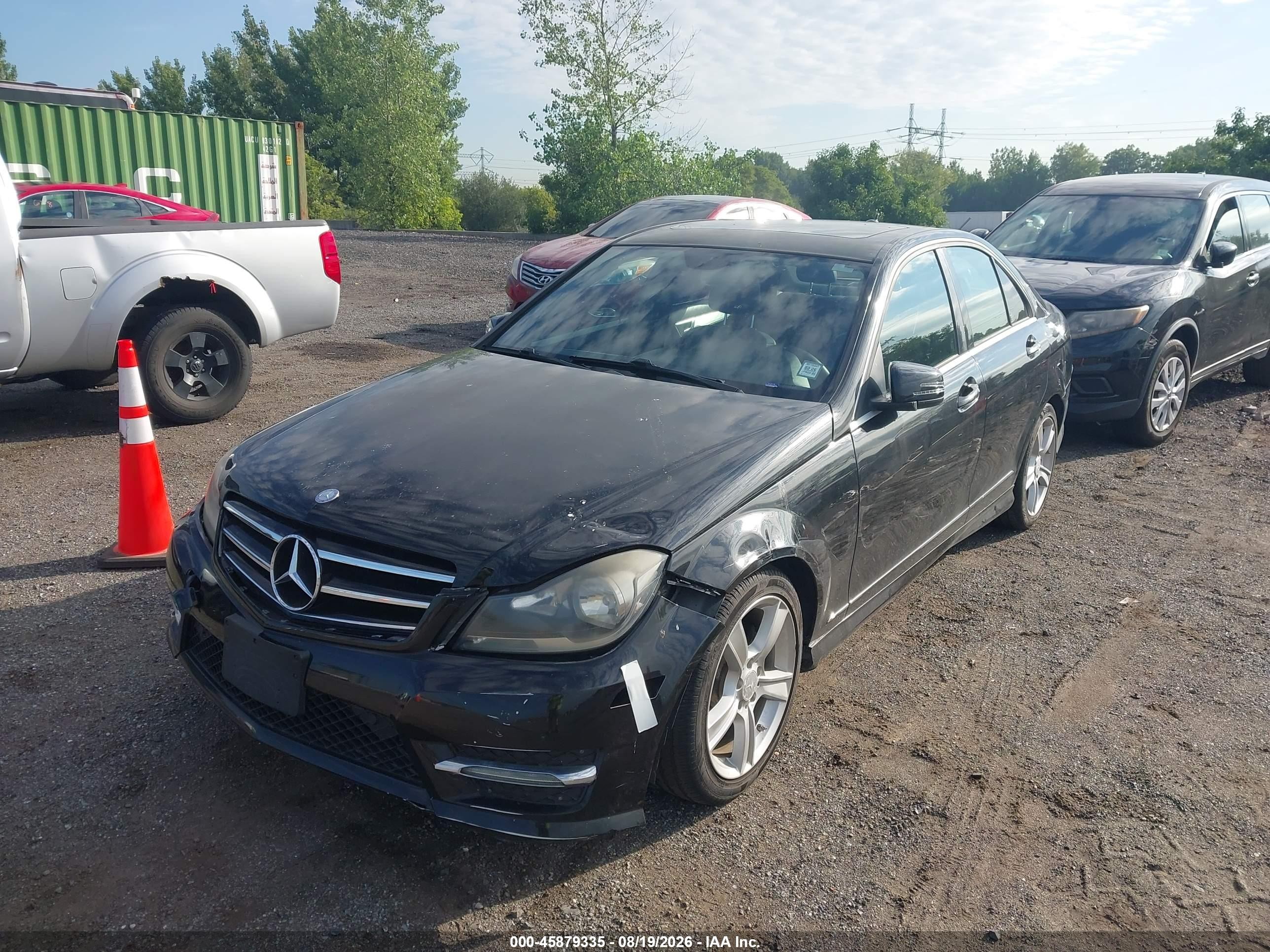 2014 Mercedes-benz C 250 Sport Black vin: WDDGF4HB3EA954694