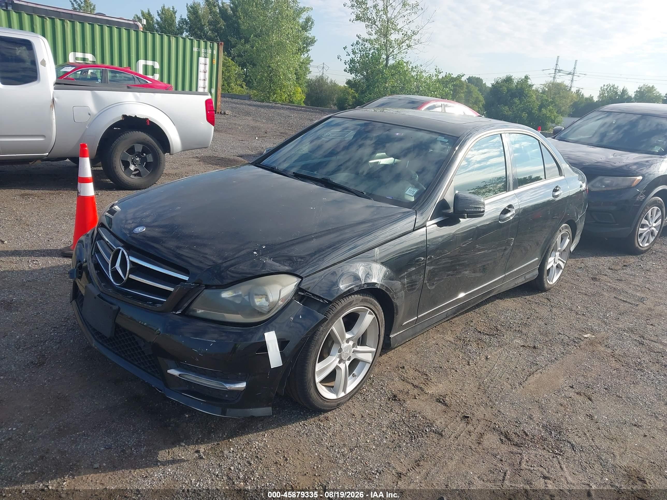 2014 Mercedes-benz C 250 Sport Black vin: WDDGF4HB3EA954694