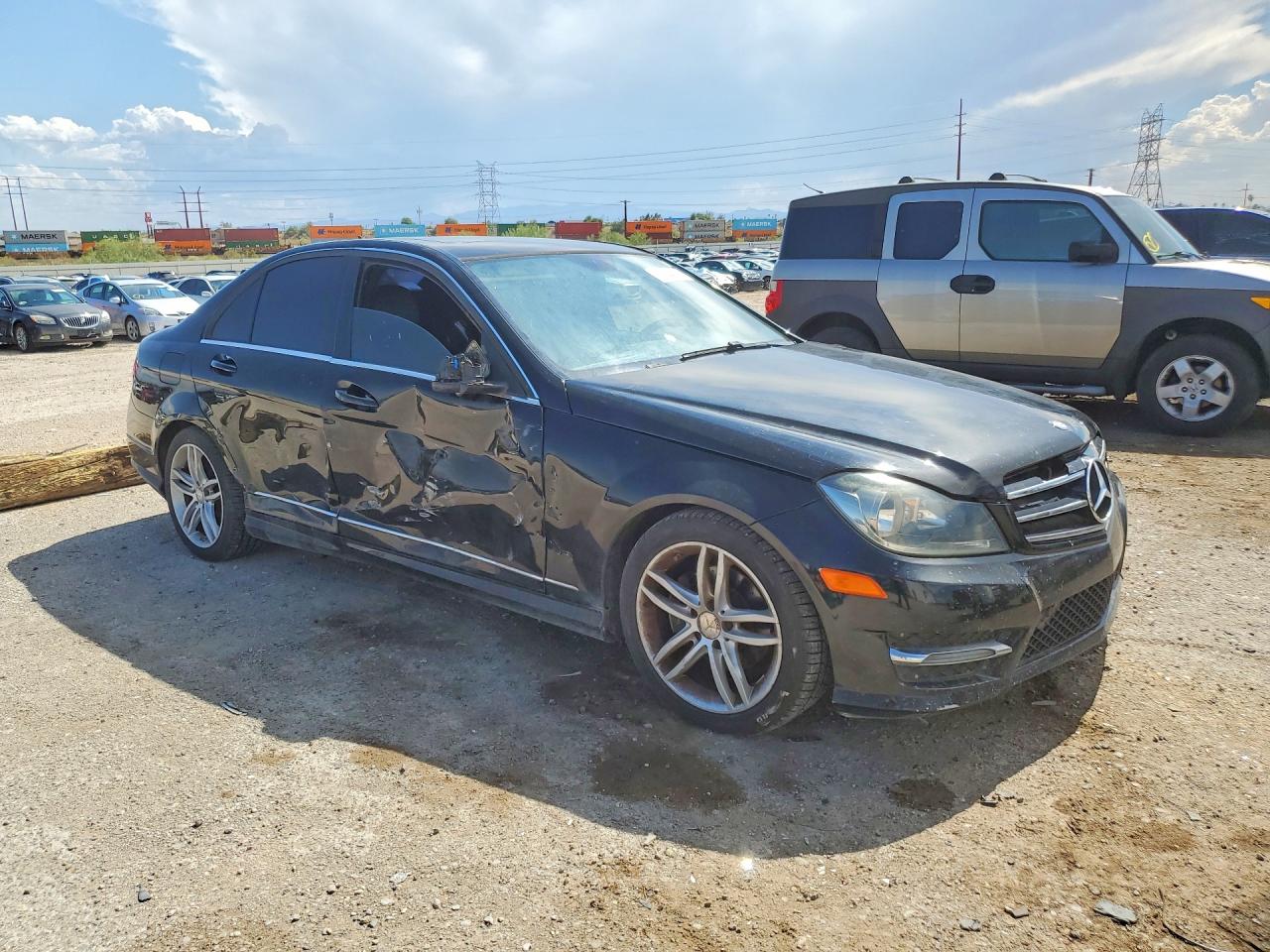 2014 Mercedes-benz C 250 Black vin: WDDGF4HB3EG236351