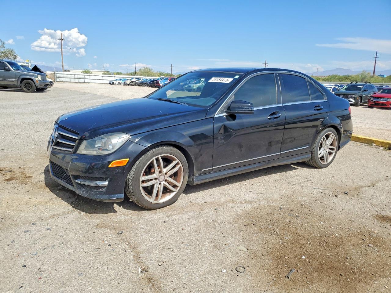 2014 Mercedes-benz C 250 Black vin: WDDGF4HB3EG236351