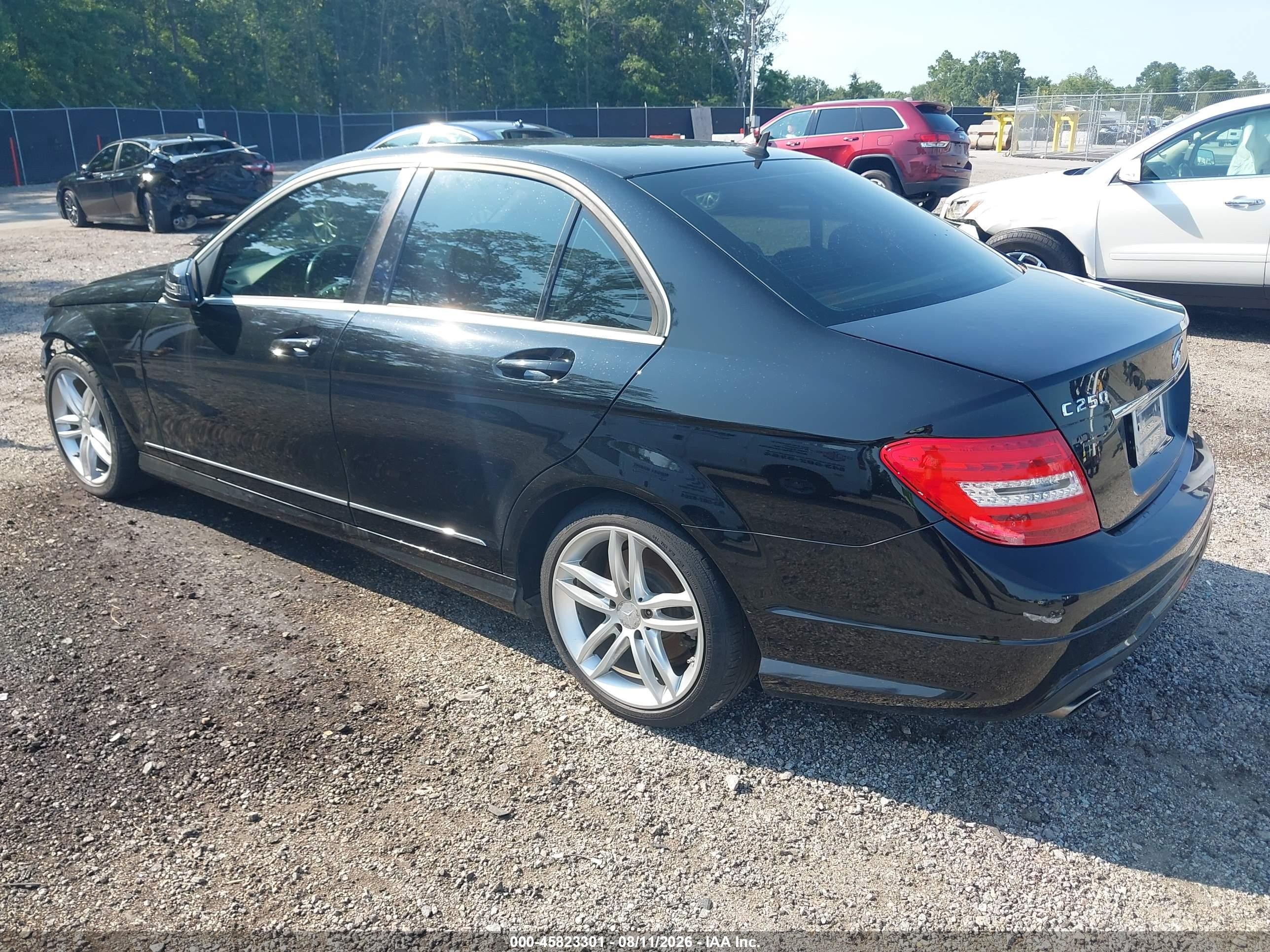 2014 Mercedes-benz C 250 Sport Black vin: WDDGF4HB3EG243994