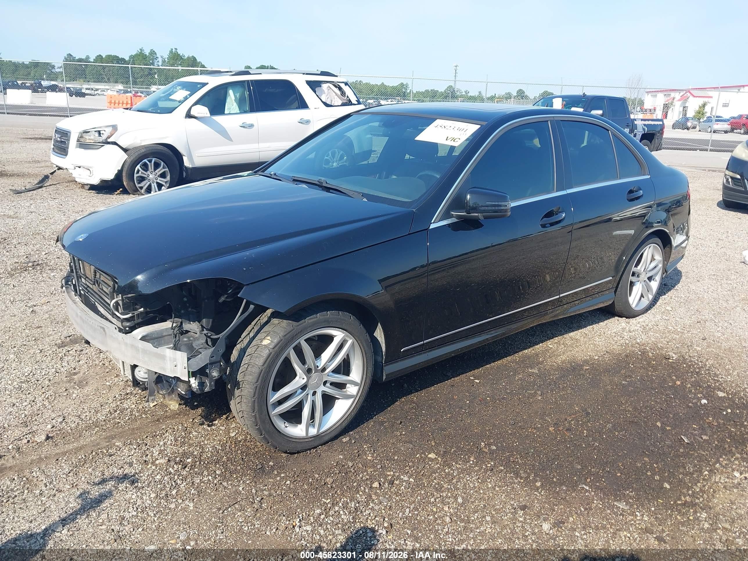 2014 Mercedes-benz C 250 Sport Black vin: WDDGF4HB3EG243994
