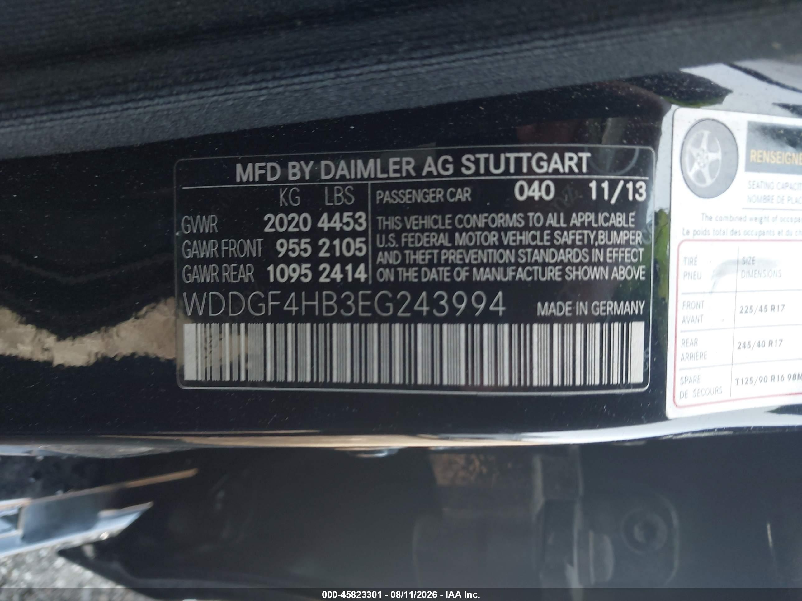 2014 Mercedes-benz C 250 Sport Black vin: WDDGF4HB3EG243994