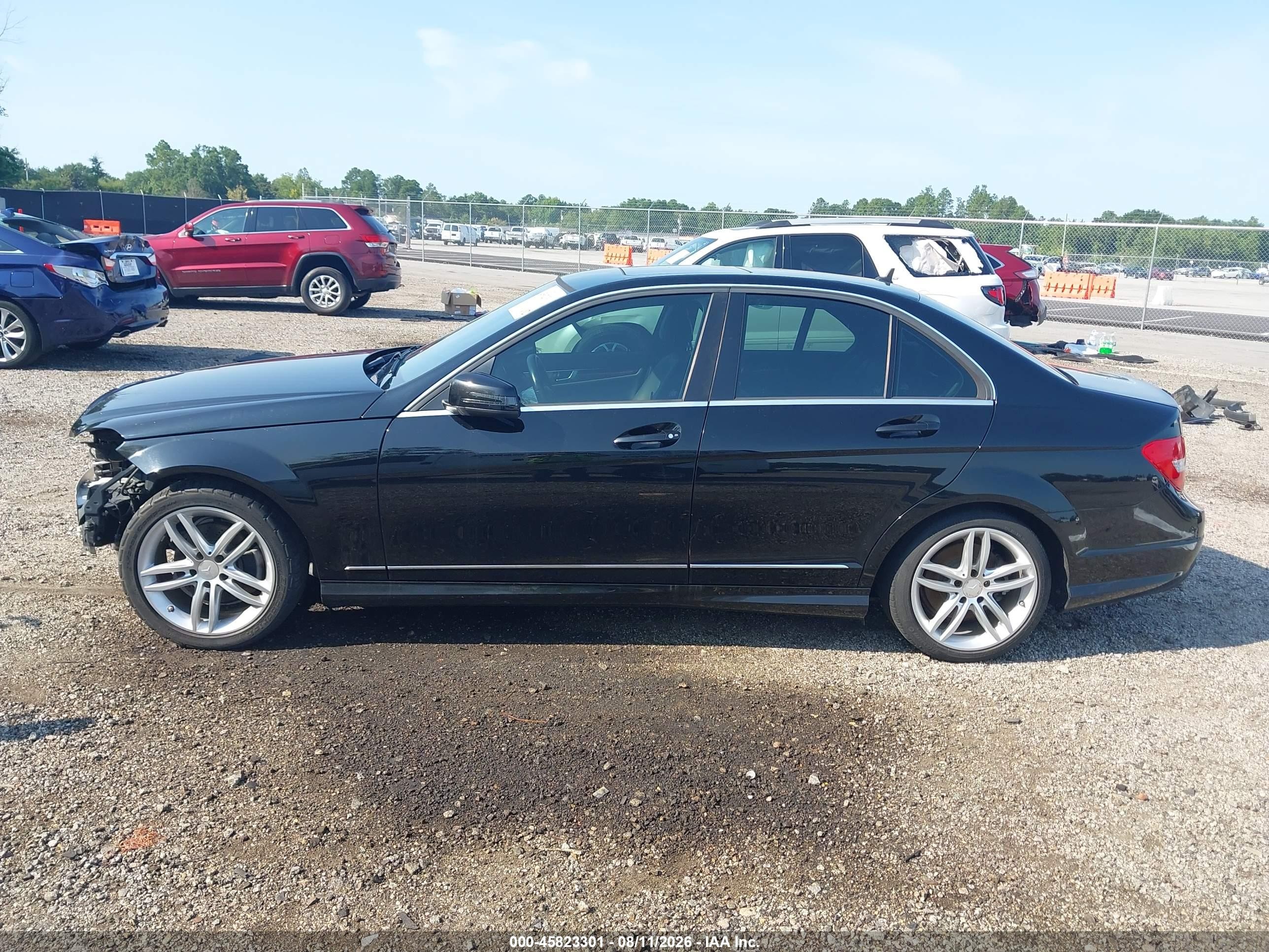 2014 Mercedes-benz C 250 Sport Black vin: WDDGF4HB3EG243994