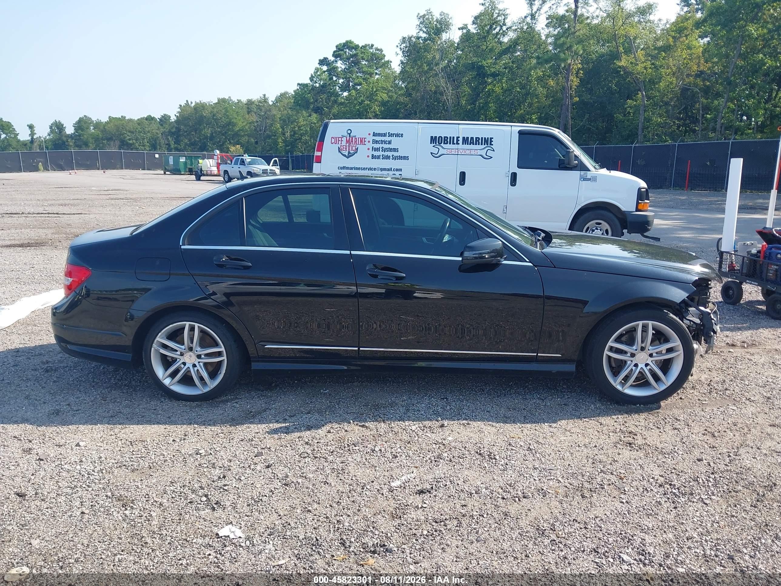 2014 Mercedes-benz C 250 Sport Black vin: WDDGF4HB3EG243994