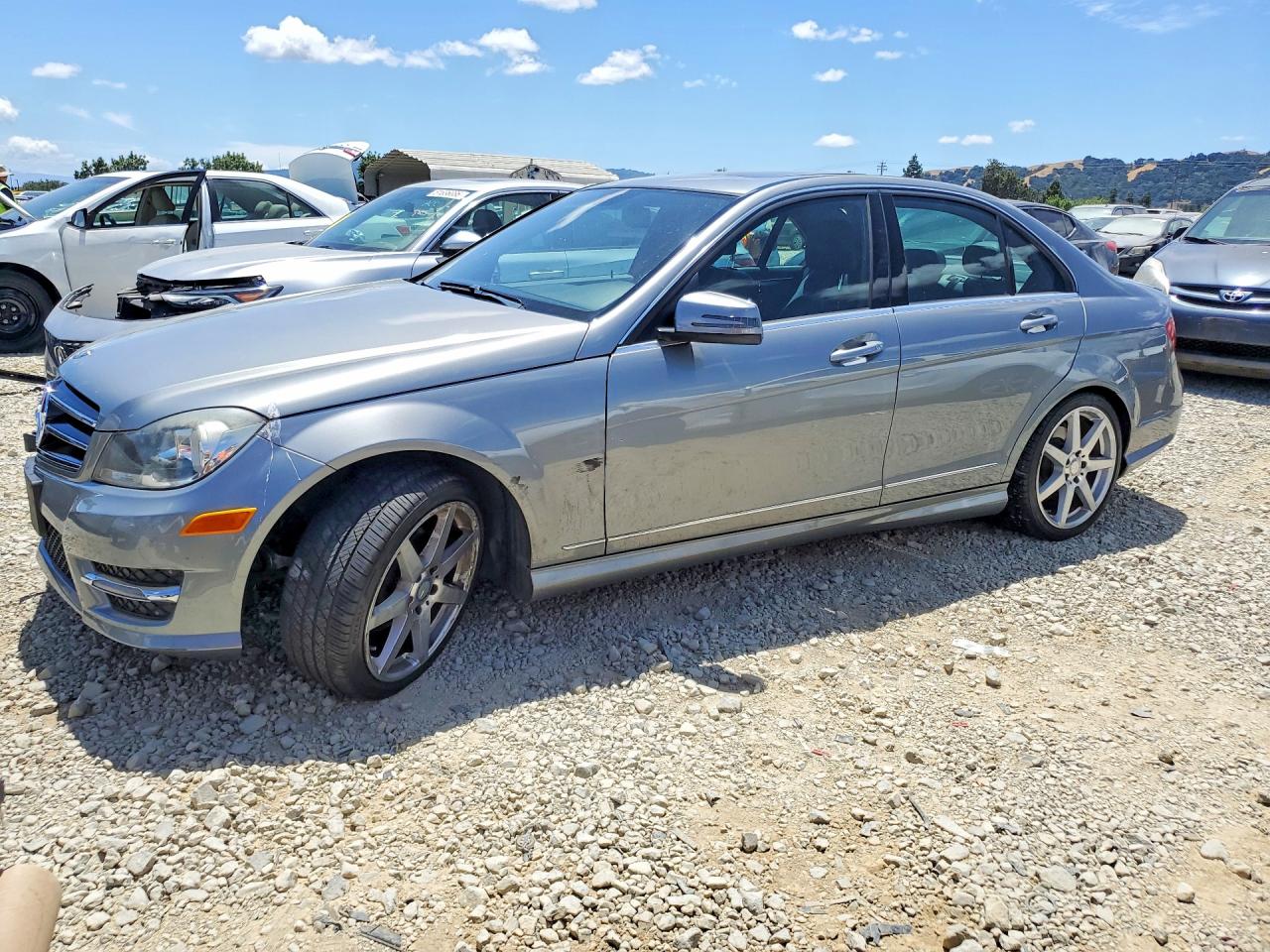 2014 Mercedes-benz C 250 Gray vin: WDDGF4HB3EG250332