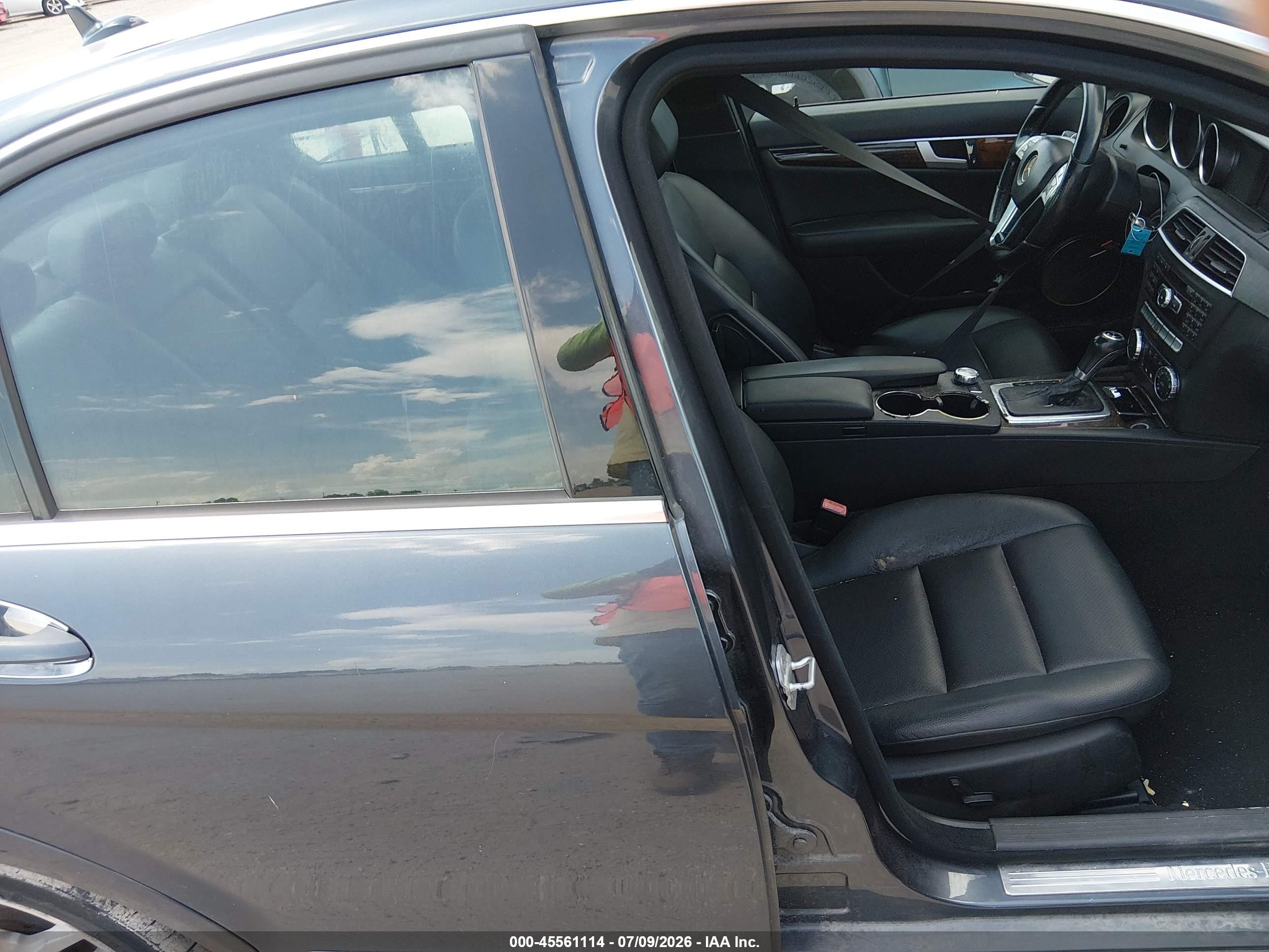 2014 Mercedes-benz C 250 Sport Black vin: WDDGF4HB3ER305737