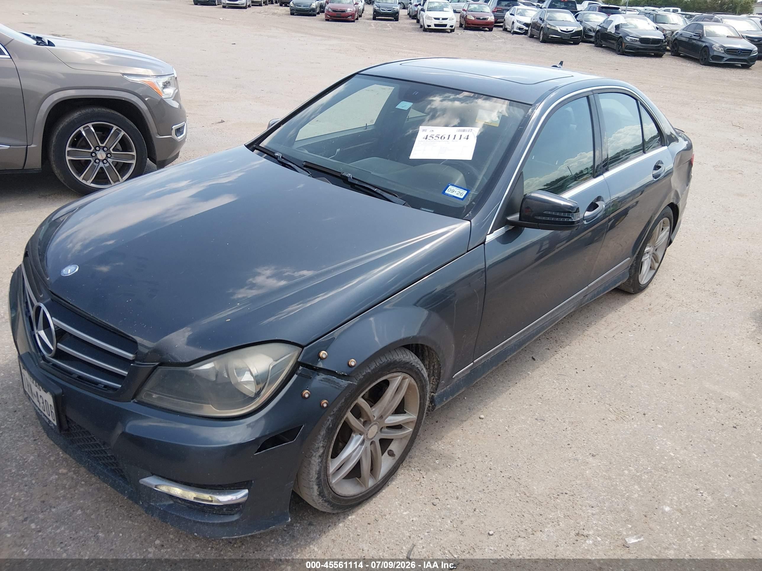 2014 Mercedes-benz C 250 Sport Black vin: WDDGF4HB3ER305737