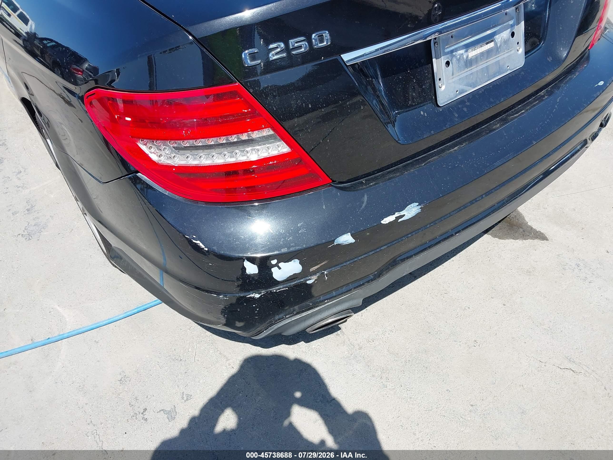 2014 Mercedes-benz C 250 Sport Black vin: WDDGF4HB3ER315426