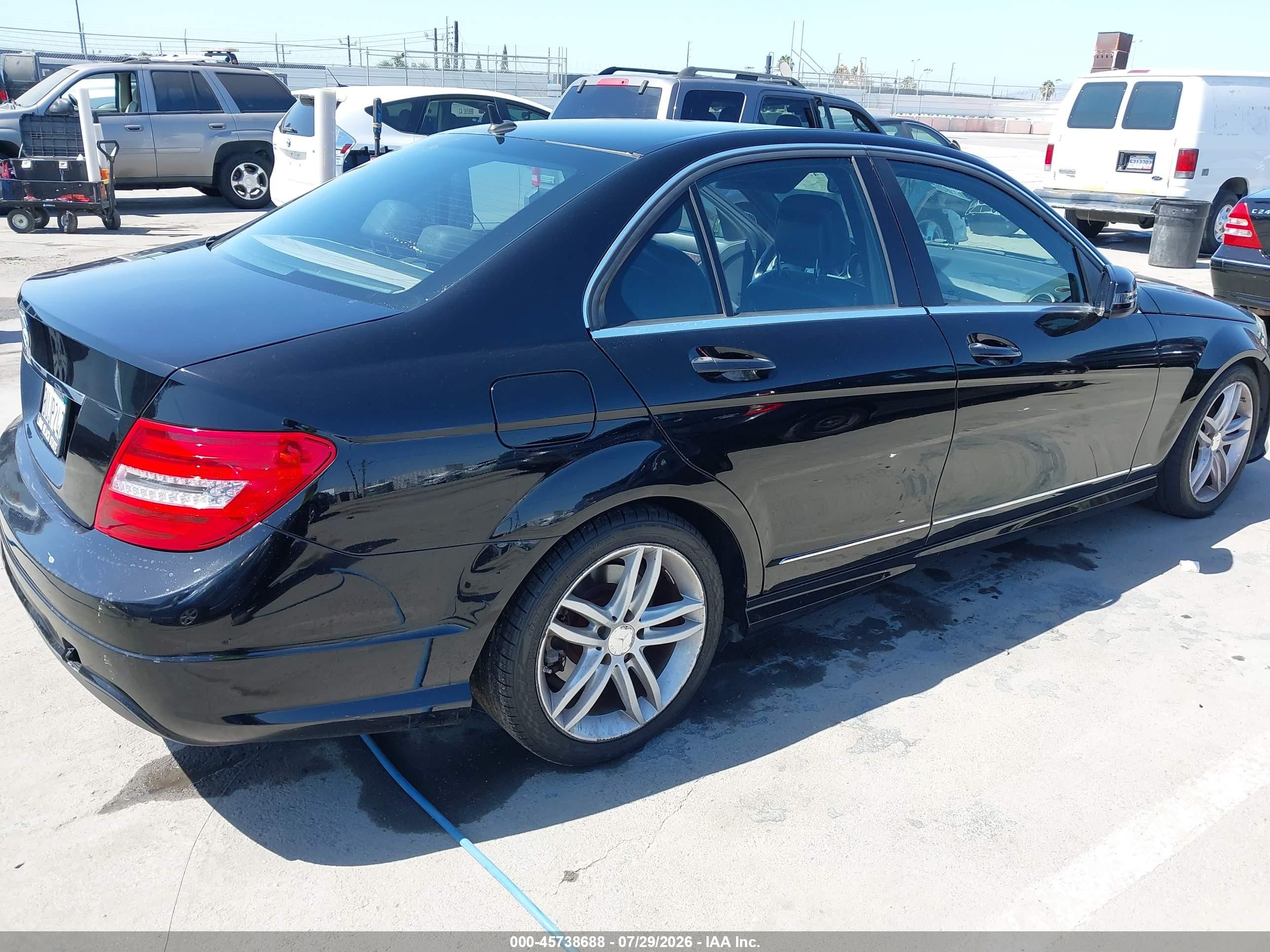 2014 Mercedes-benz C 250 Sport Black vin: WDDGF4HB3ER315426