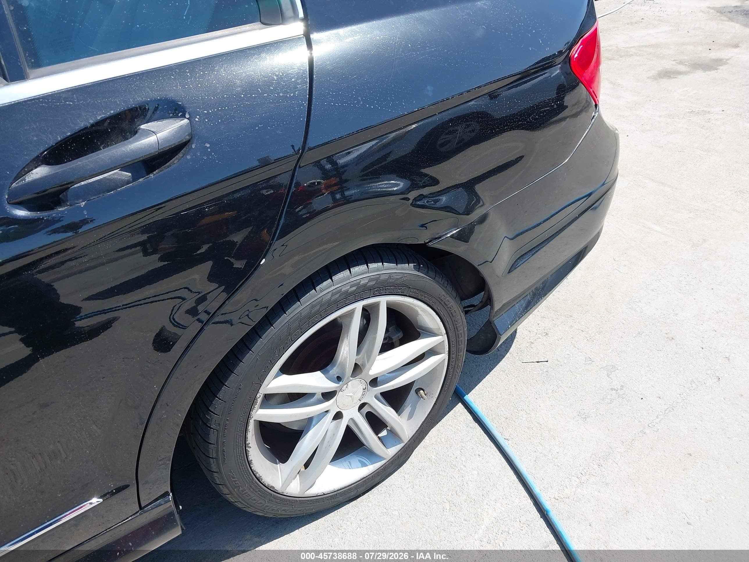 2014 Mercedes-benz C 250 Sport Black vin: WDDGF4HB3ER315426