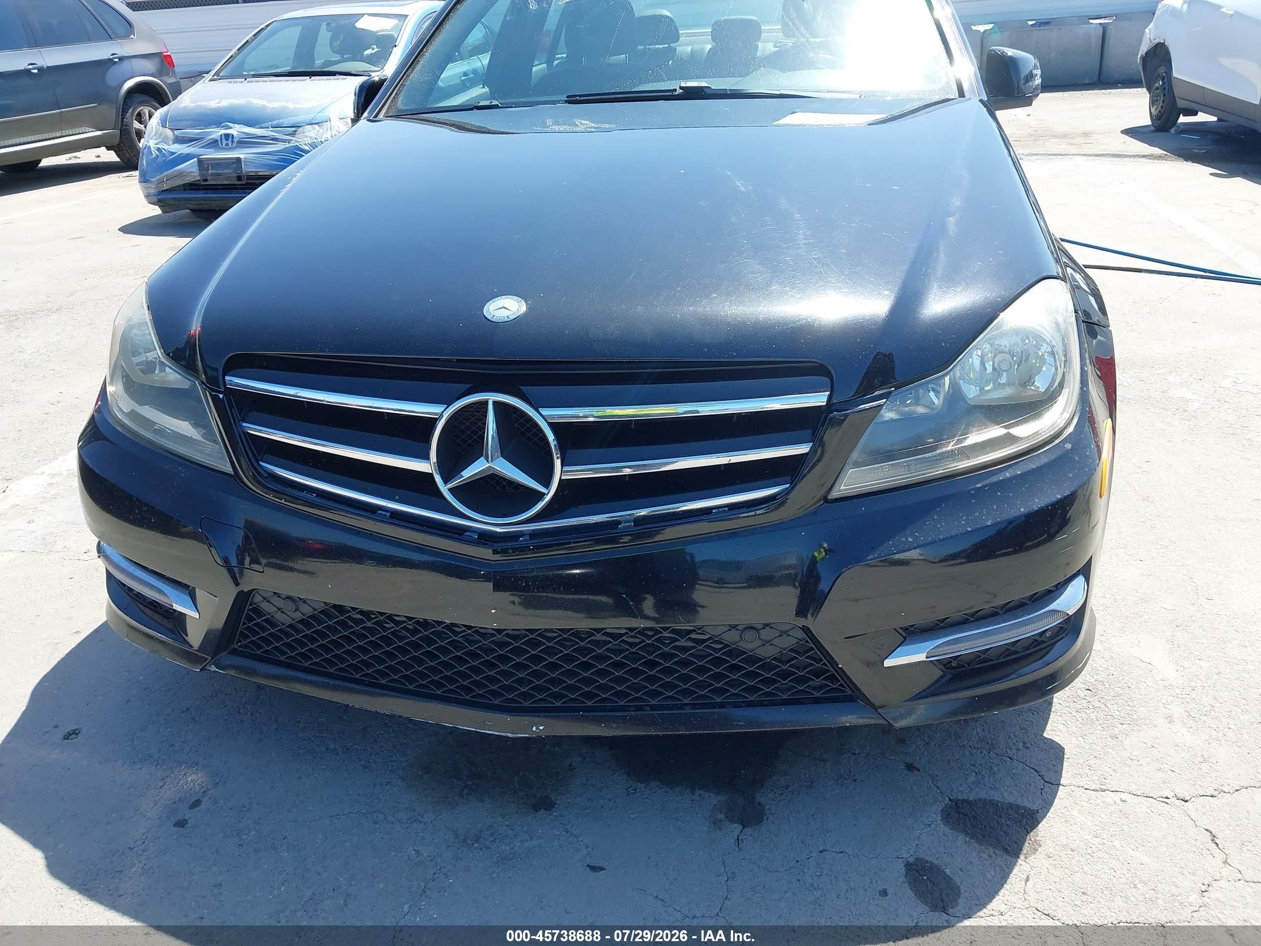 2014 Mercedes-benz C 250 Sport Black vin: WDDGF4HB3ER315426