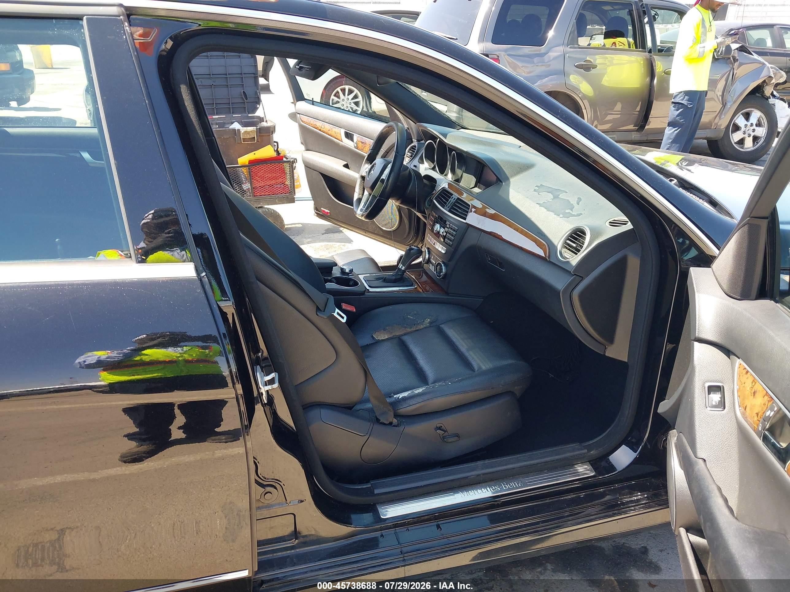 2014 Mercedes-benz C 250 Sport Black vin: WDDGF4HB3ER315426