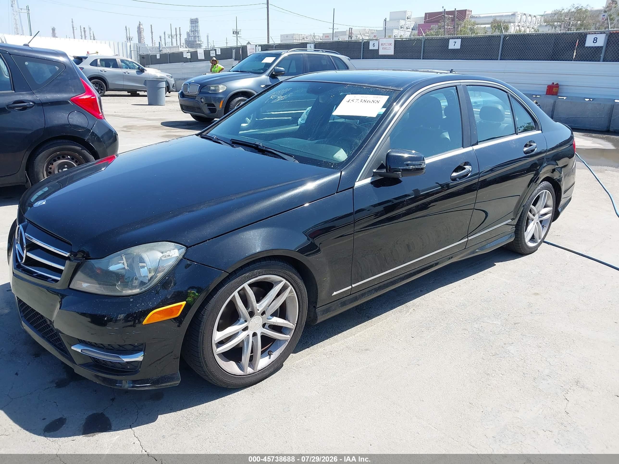 2014 Mercedes-benz C 250 Sport Black vin: WDDGF4HB3ER315426