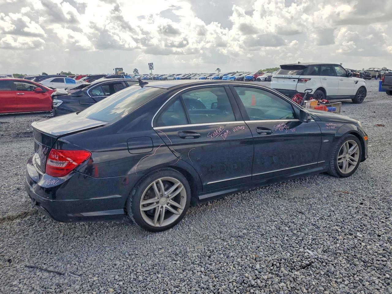2012 Mercedes-benz C 250 Black vin: WDDGF4HB4CA623264