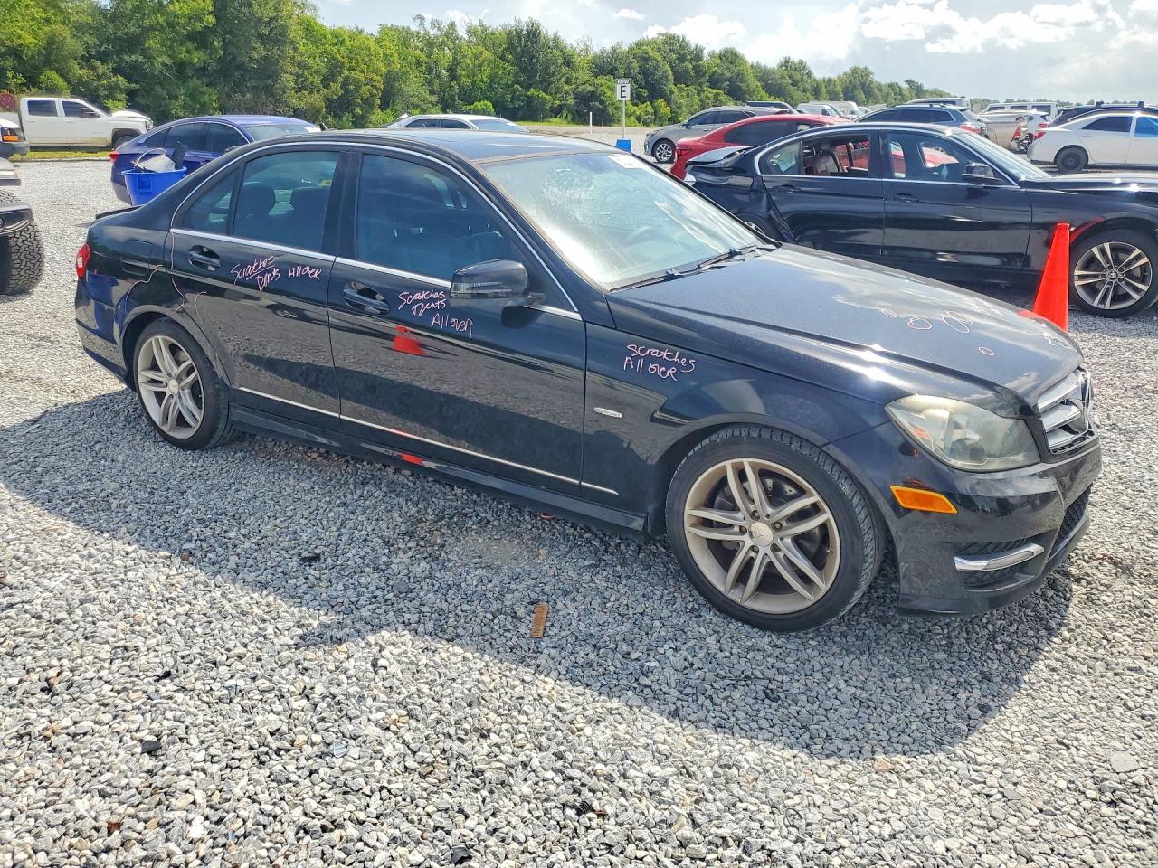 2012 Mercedes-benz C 250 Black vin: WDDGF4HB4CA623264