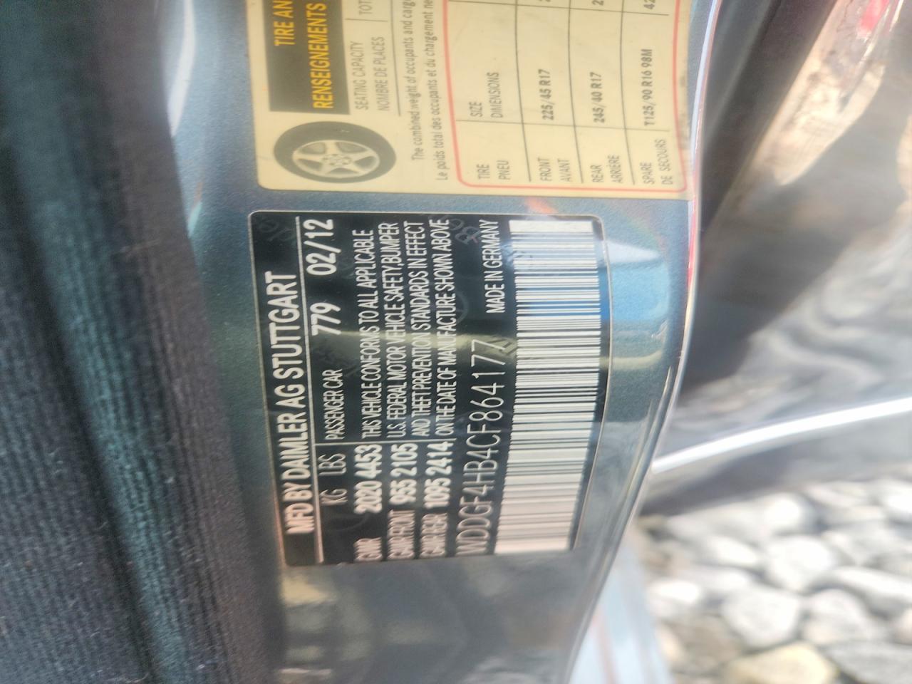 2012 Mercedes-benz C 250 Gray vin: WDDGF4HB4CF864177