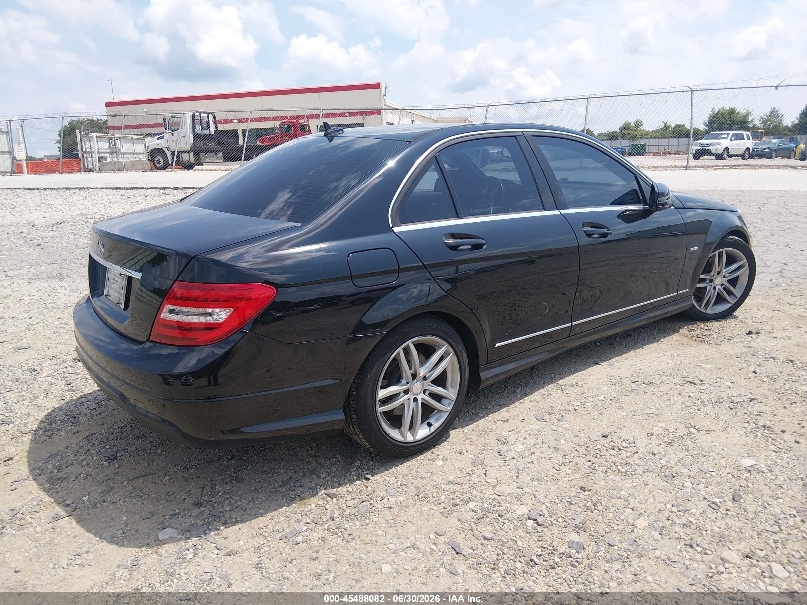 2012 Mercedes-benz C 250 Luxury/sport Black vin: WDDGF4HB4CR201416