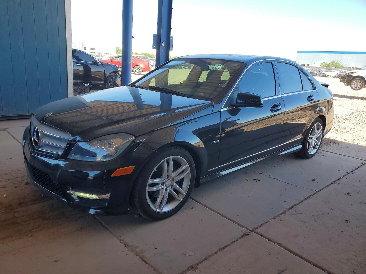 2012 Mercedes-benz C 250 Black vin: WDDGF4HB4CR221018