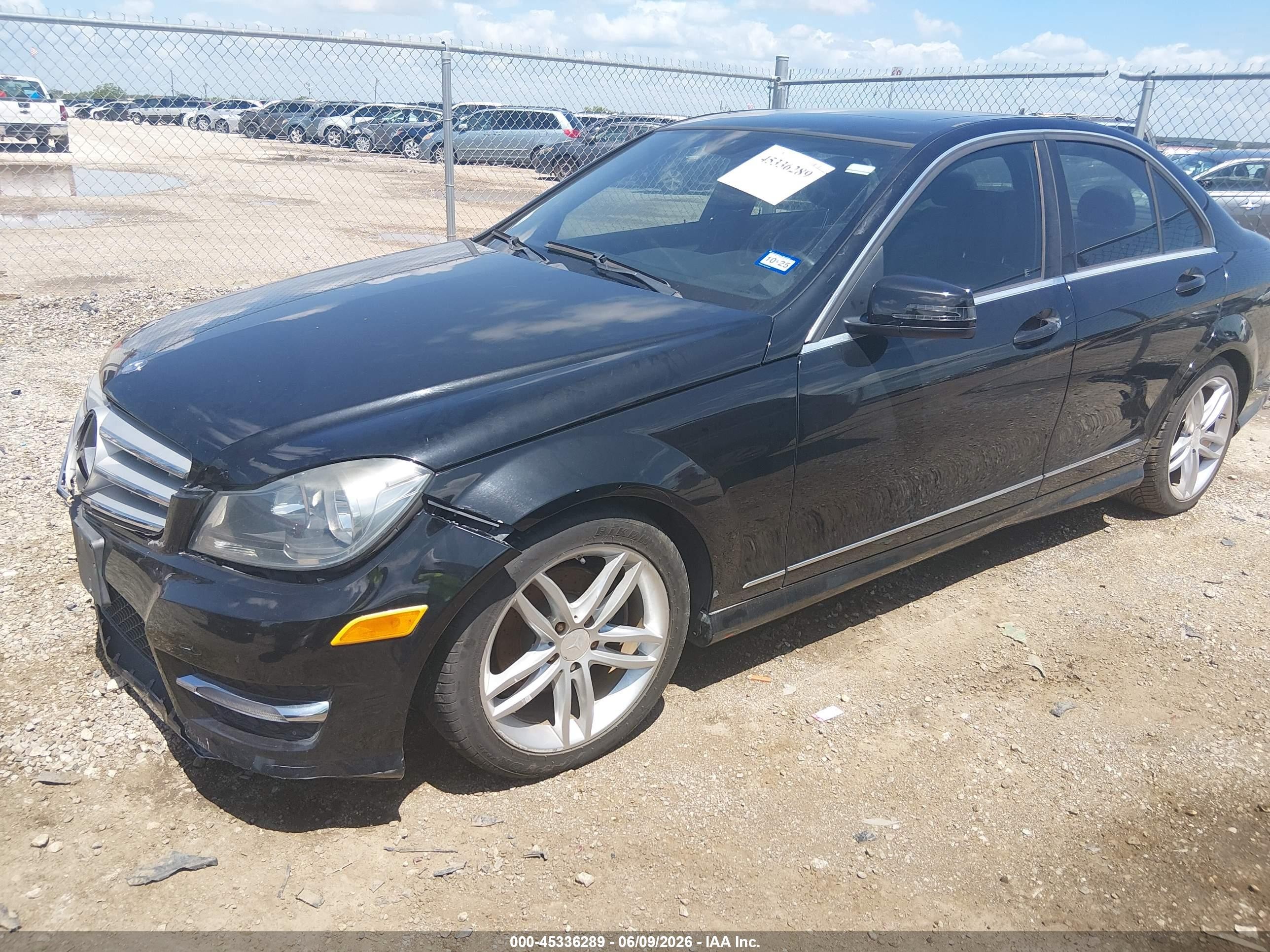 2013 Mercedes-benz C 250 Sport Black vin: WDDGF4HB4DA742420