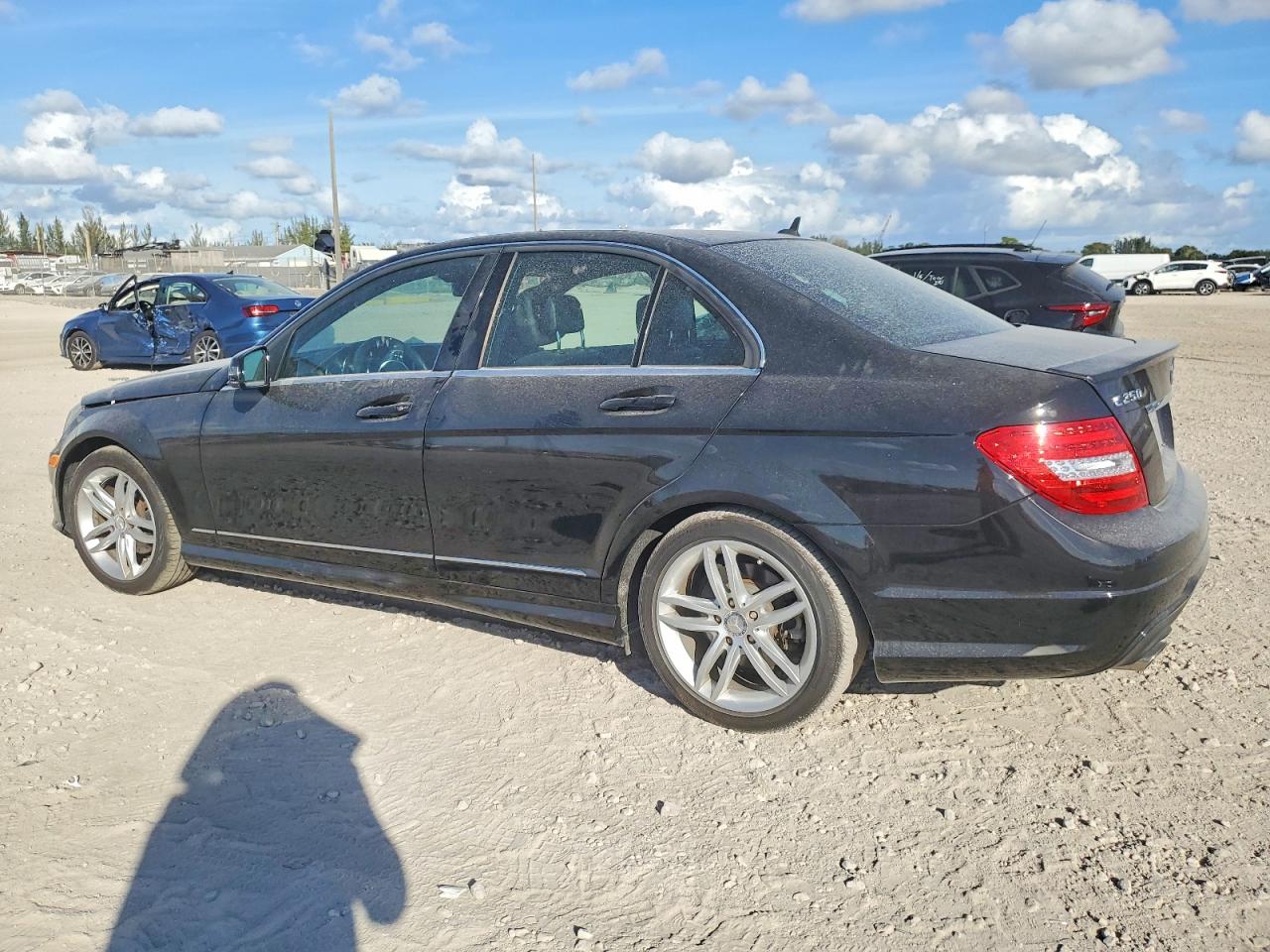 2013 Mercedes-benz C 250 Black vin: WDDGF4HB4DA753093