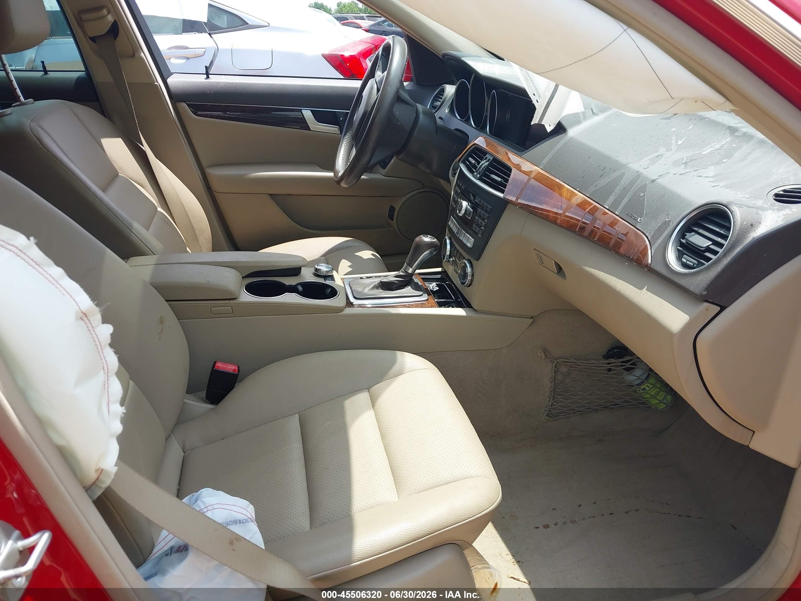 2013 Mercedes-benz C 250 Sport Red vin: WDDGF4HB4DA790581