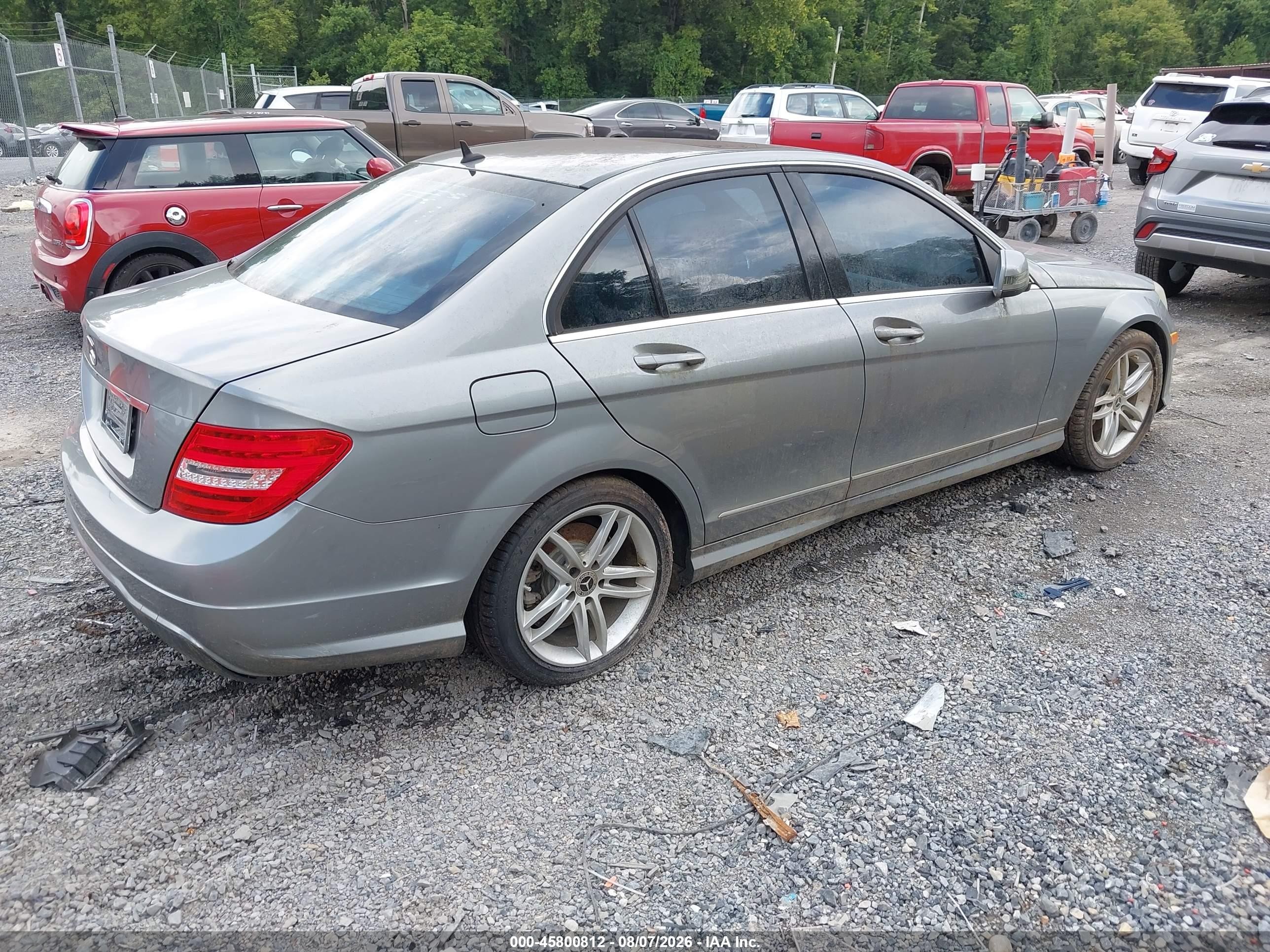 2013 Mercedes-benz C 250 Sport Silver vin: WDDGF4HB4DA829685