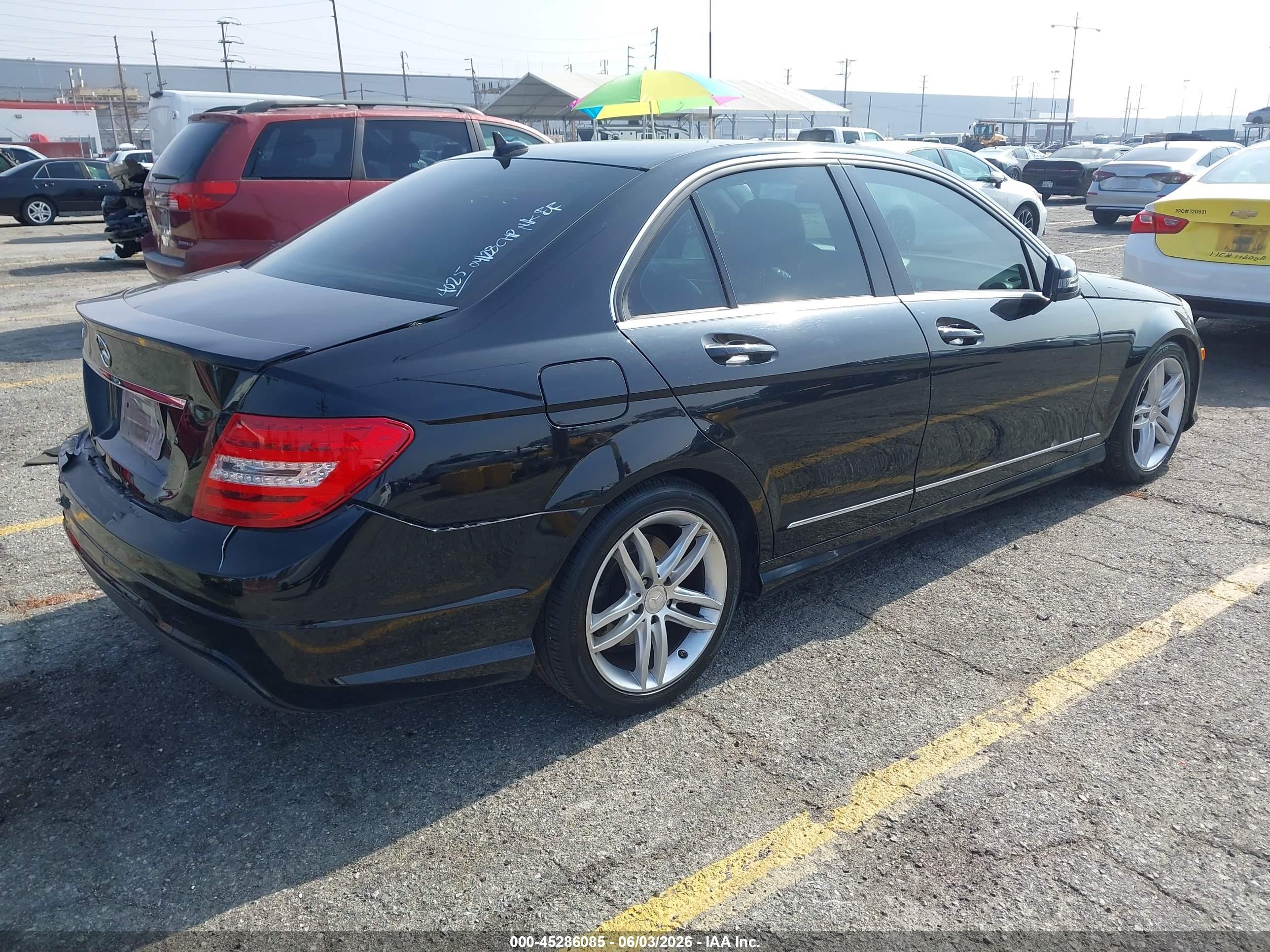 2013 Mercedes-benz C 250 Sport Black vin: WDDGF4HB4DR244025