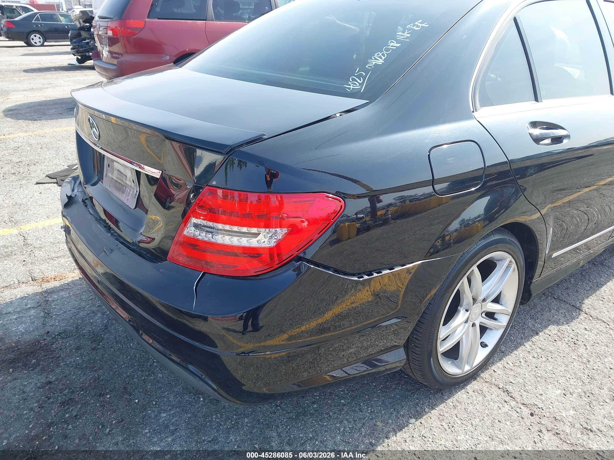 2013 Mercedes-benz C 250 Sport Black vin: WDDGF4HB4DR244025