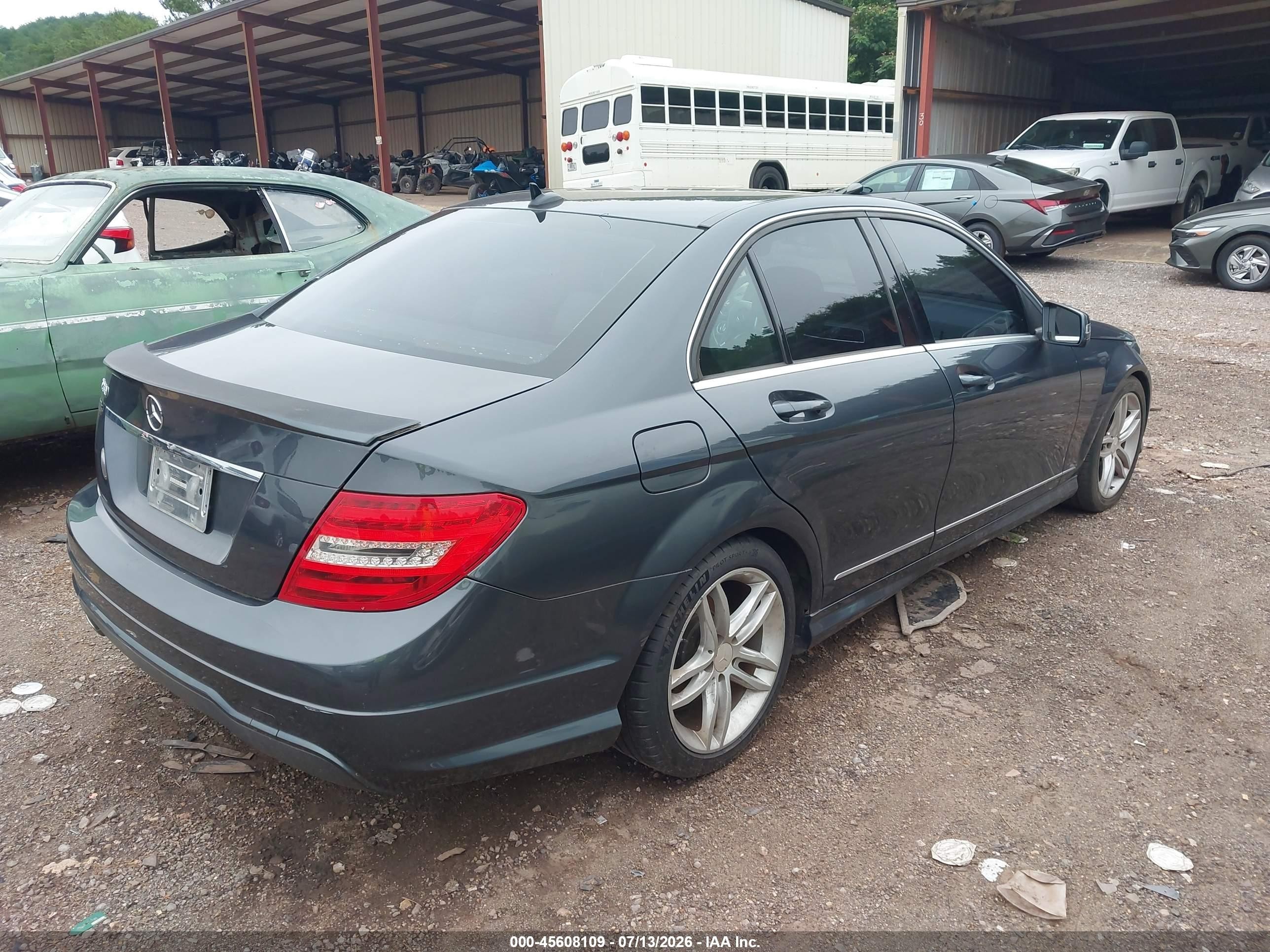 2013 Mercedes-benz C 250 Sport Black vin: WDDGF4HB4DR247426