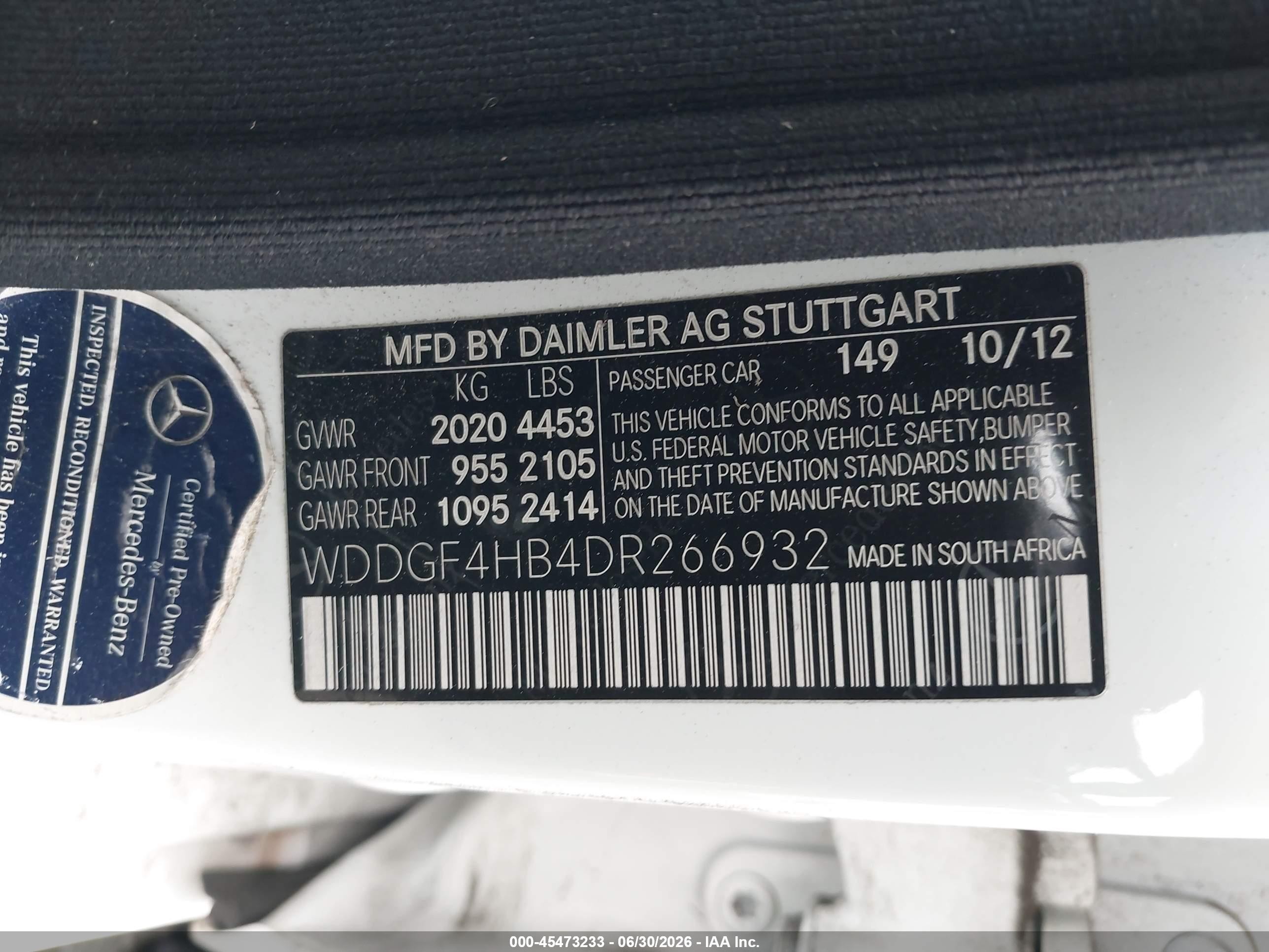 2013 Mercedes-benz C 250 Sport White vin: WDDGF4HB4DR266932