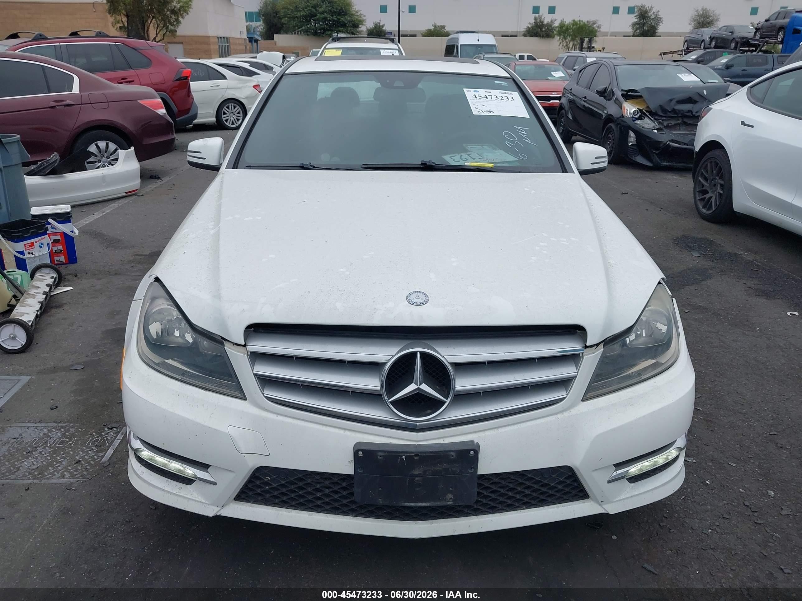 2013 Mercedes-benz C 250 Sport White vin: WDDGF4HB4DR266932