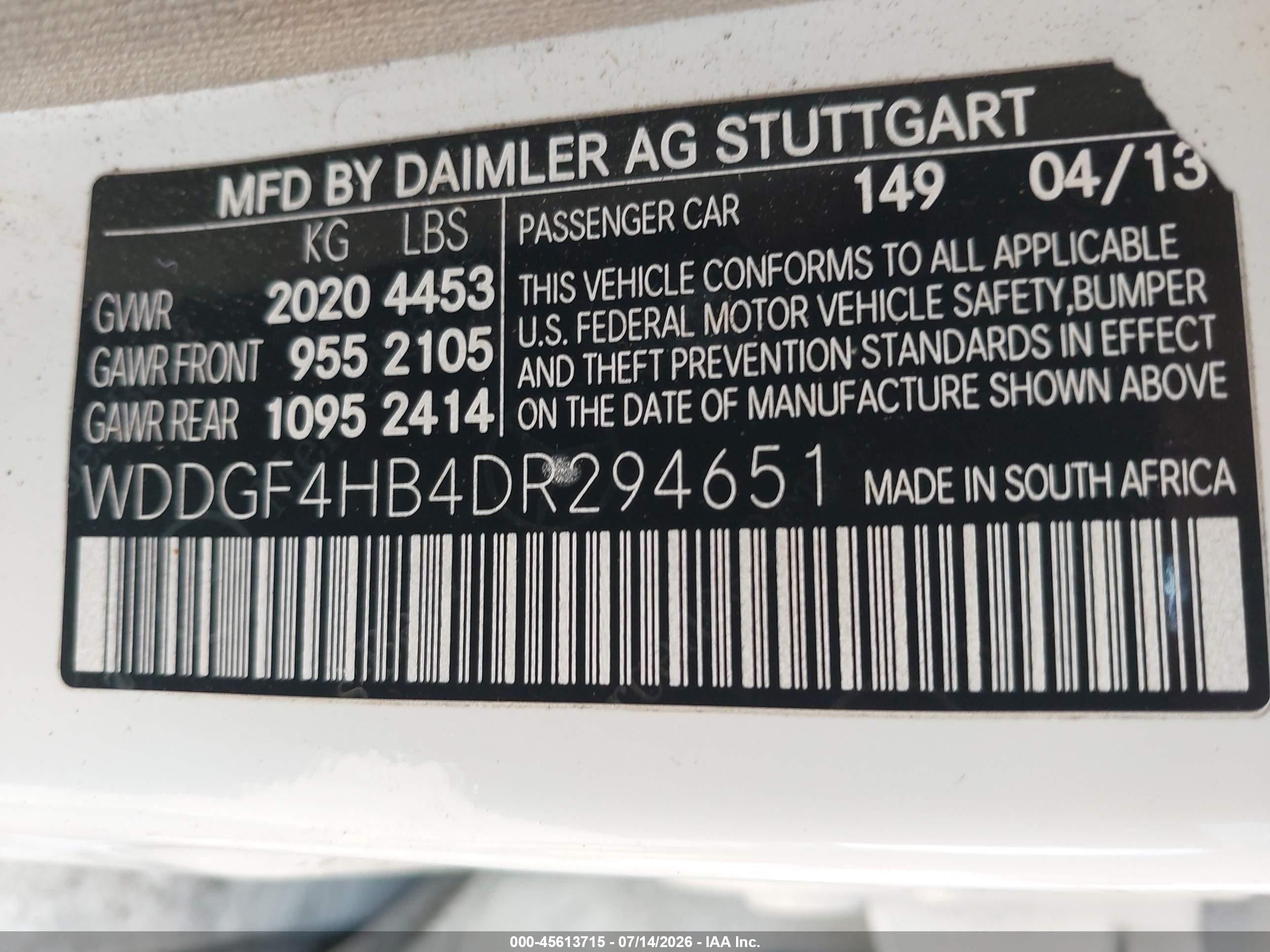 2013 Mercedes-benz C 250 Sport Белый vin: WDDGF4HB4DR294651