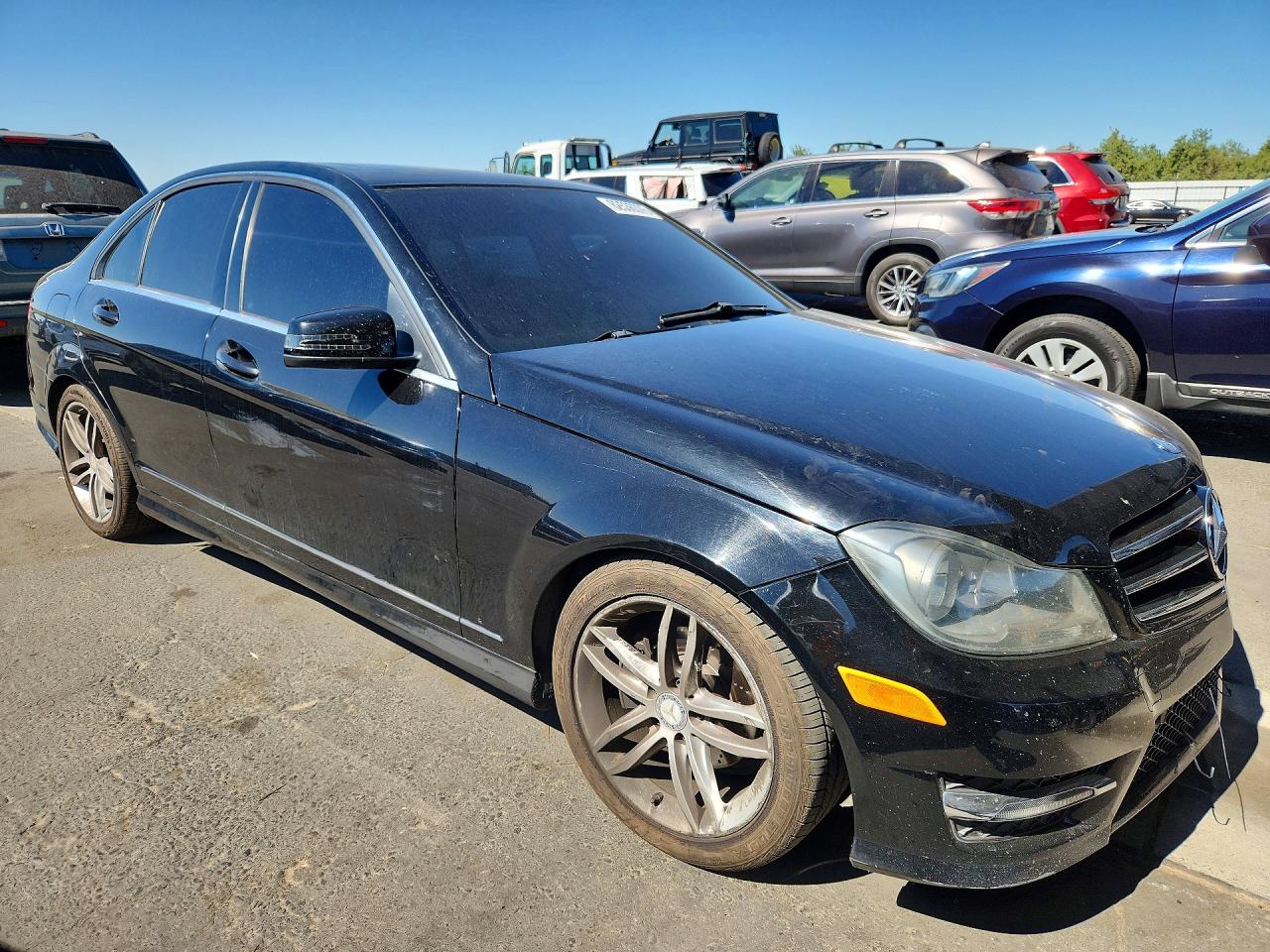 2014 Mercedes-benz C 250 Black vin: WDDGF4HB4EA921025