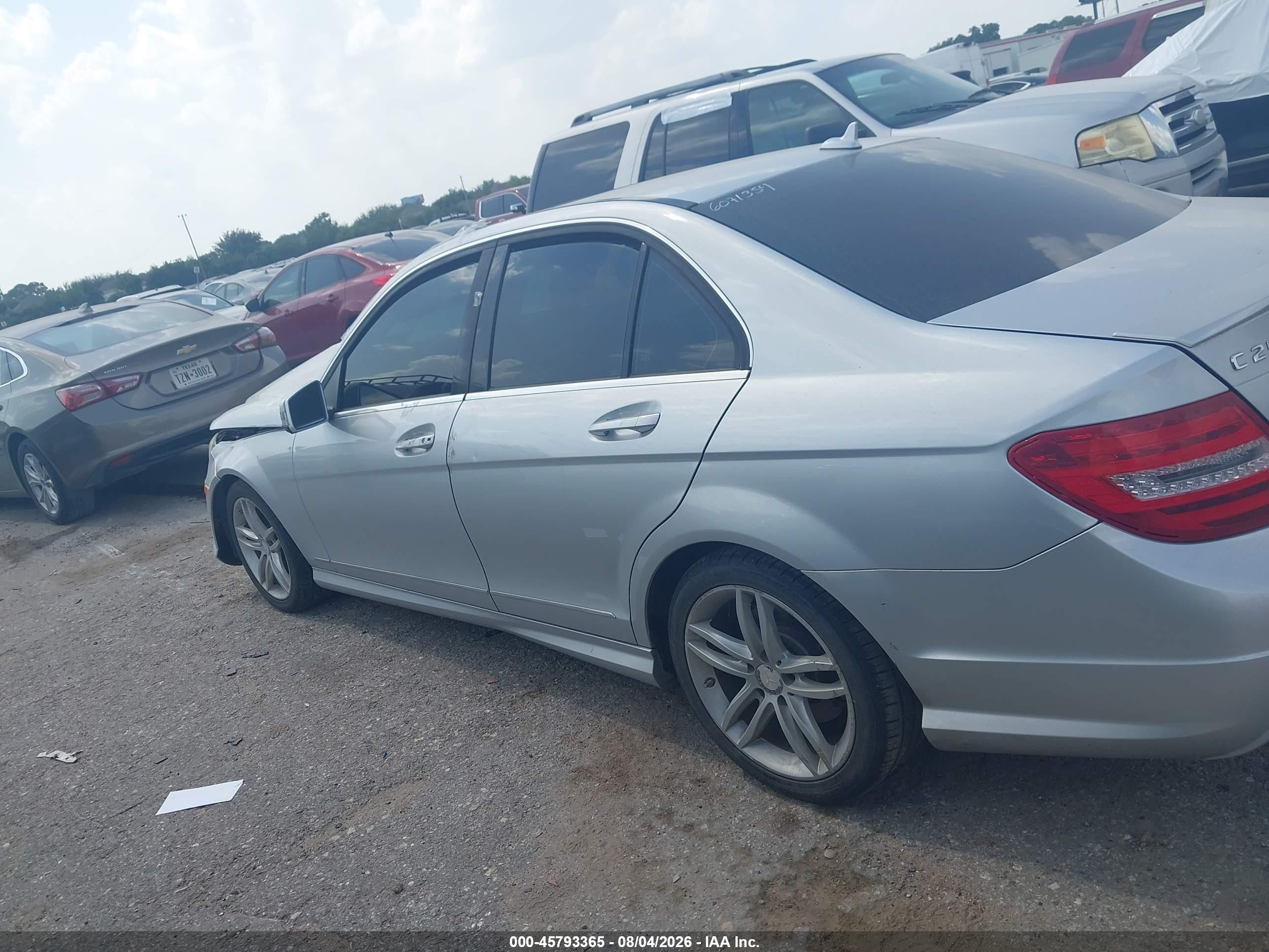 2014 Mercedes-benz C 250 Sport Silver vin: WDDGF4HB4EA962495