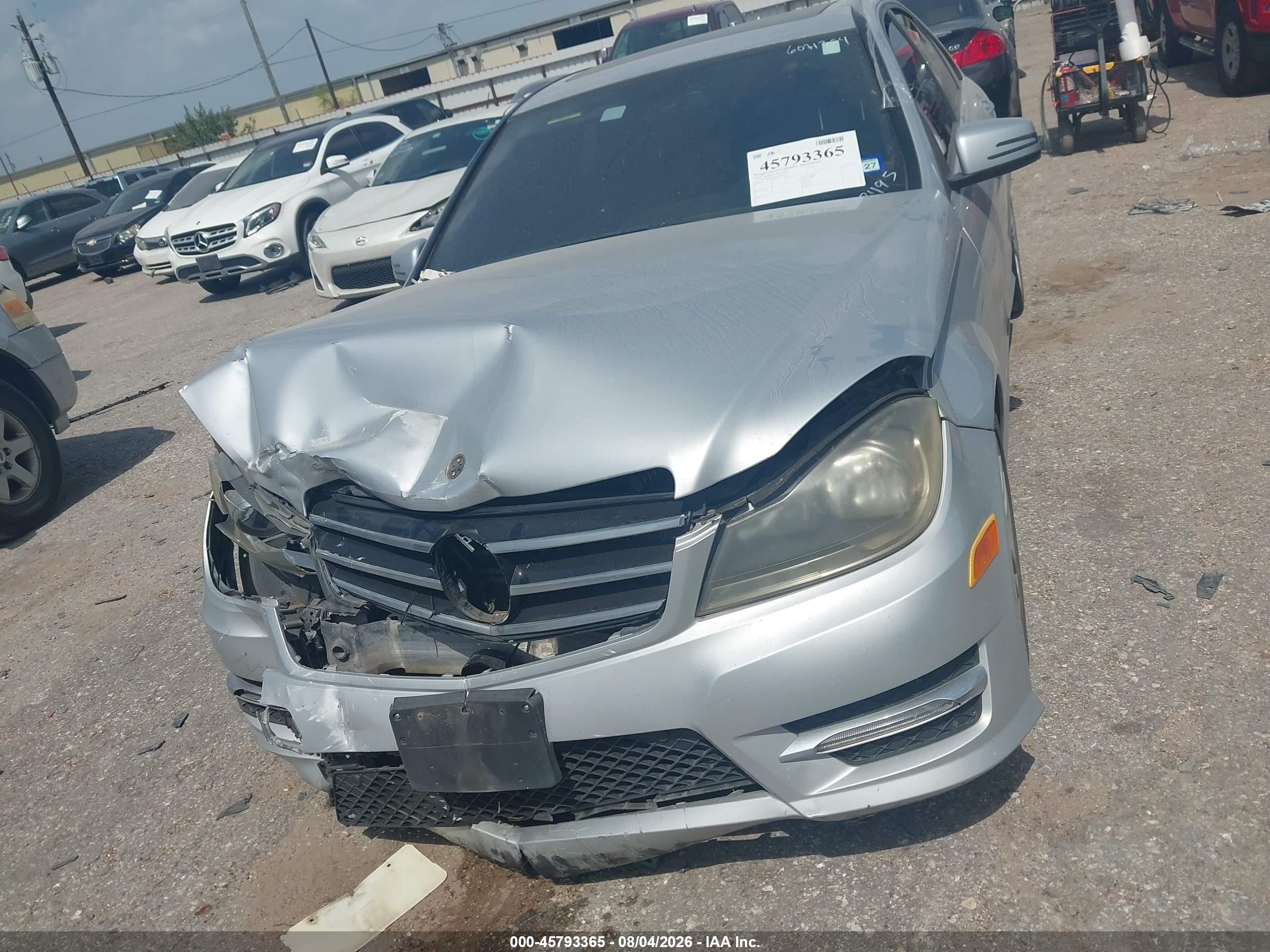 2014 Mercedes-benz C 250 Sport Silver vin: WDDGF4HB4EA962495